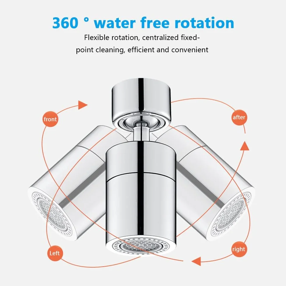 Aérateur de Robinet Pivotant Laiton Régable Pulvérisation Économie Eau pour Salle de Bain Cuisine