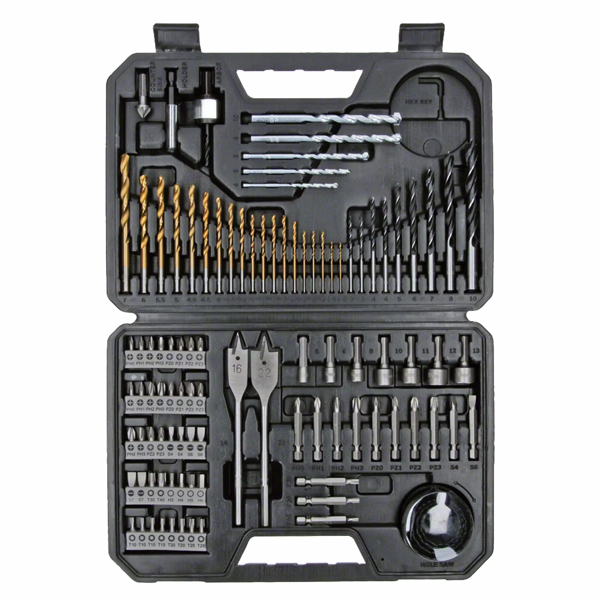 Bosch Professional 103 pièces Jeu de forets et d'embouts pour bois pierre métal