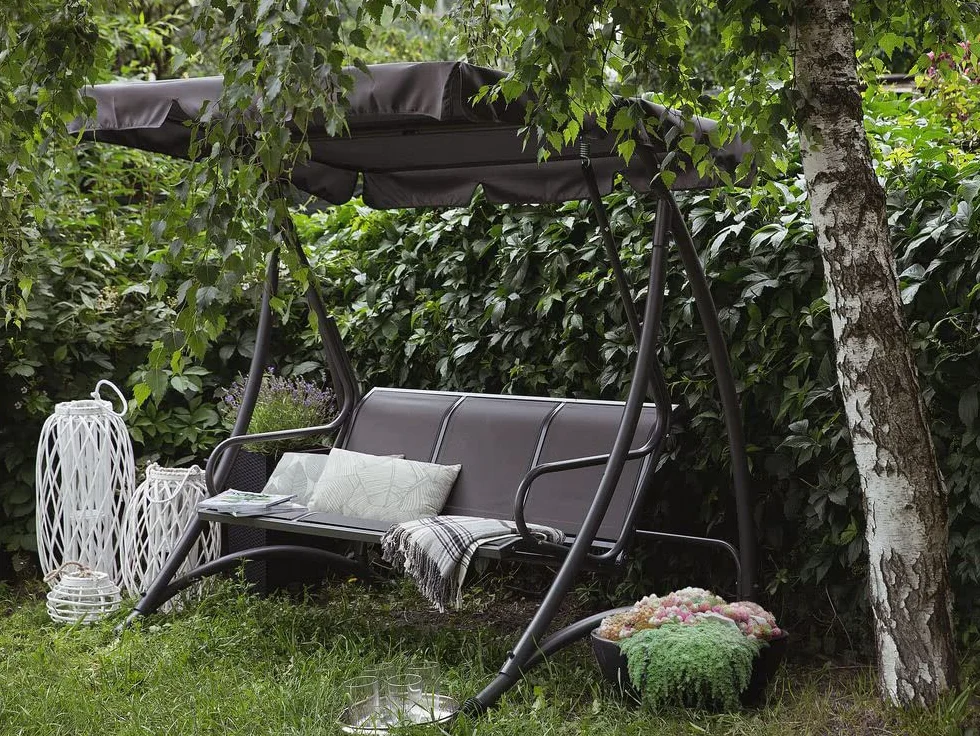 Baldaquin de rechange beige pour toit de balancelle de jardin, taille personnalisable