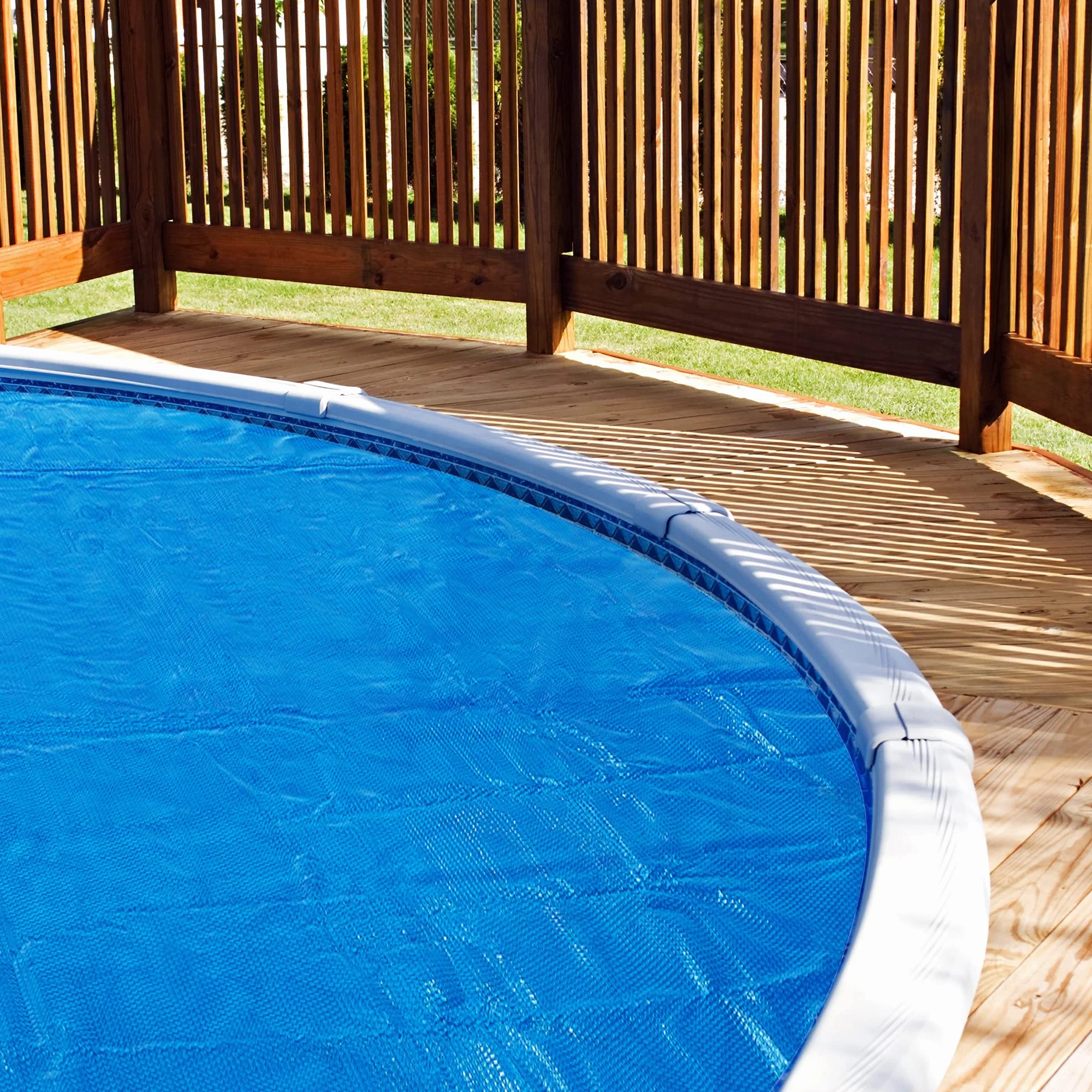 Arebos Couverture Solaire à Bulles pour Piscine Ronde 3,6 m 400 µ Polyethylen