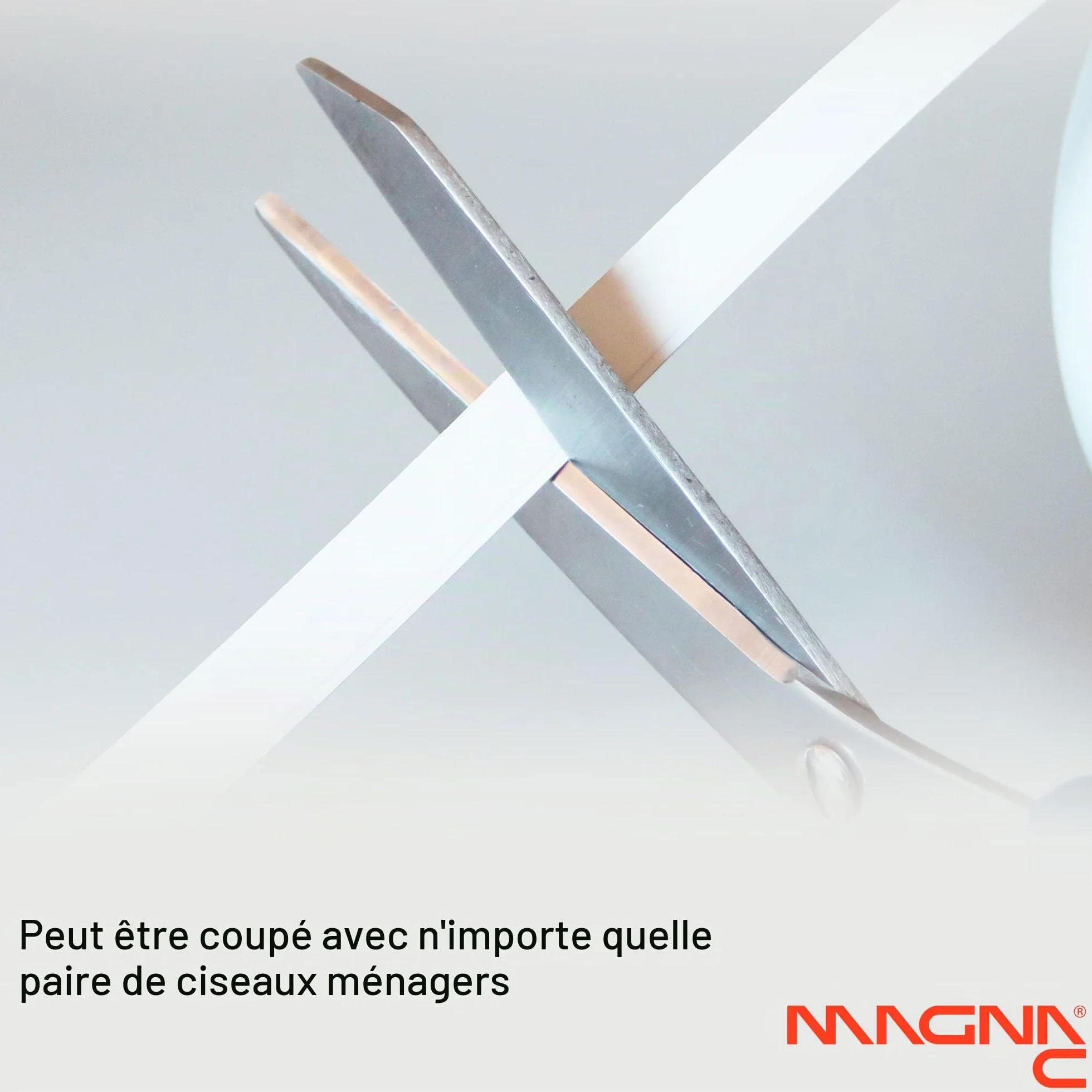 Magna-C® Bande métallique autocollante 10m x 15mm x 1,2mm Blanc pour figurines étagères Tonies®