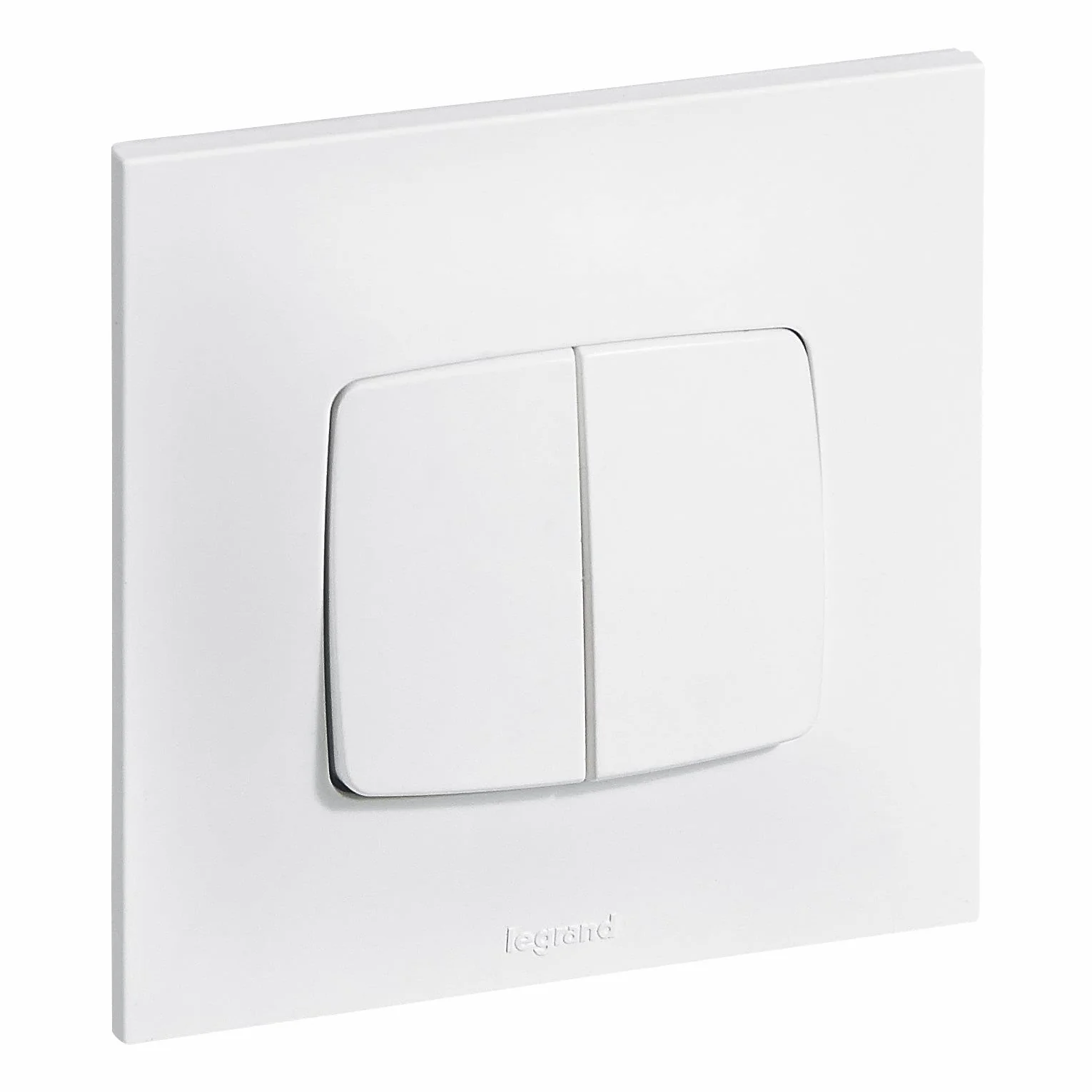 Legrand Interrupteur Double Va-et-Vient Neptune 10A Commande Éclairage Monobloc Blanc