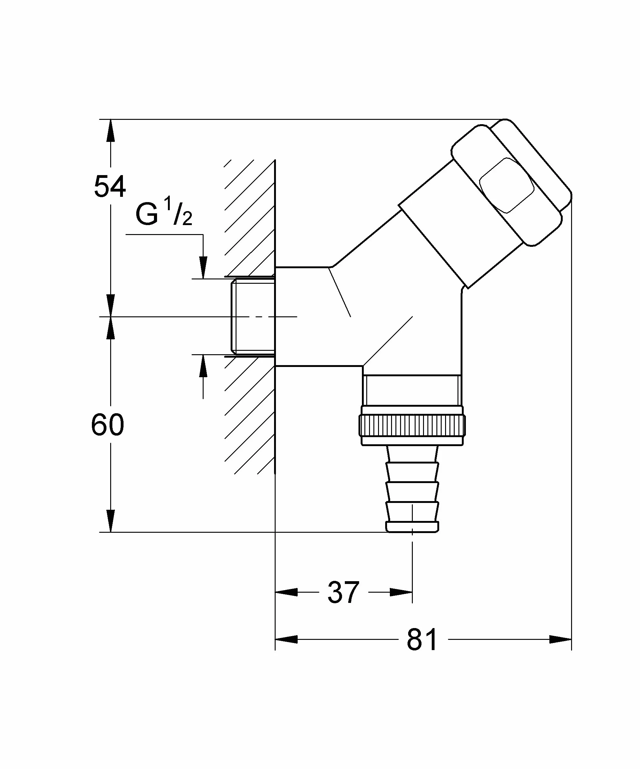 GROHE Eggemann Original 41010000 Robinet de Puisage DN15