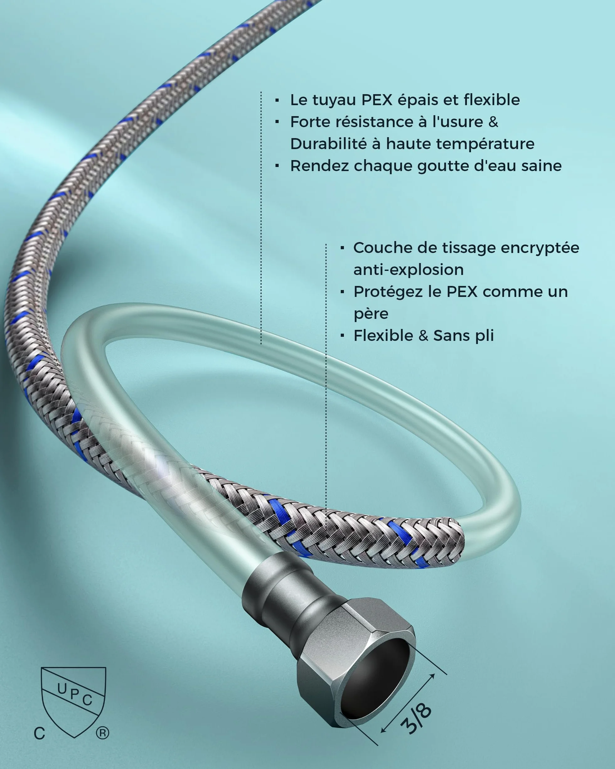 FORIOUS Robinet Salle de Bain Noir Mitigeur Lavabo Cascade 110 MM Économiseur Eau Énergie
