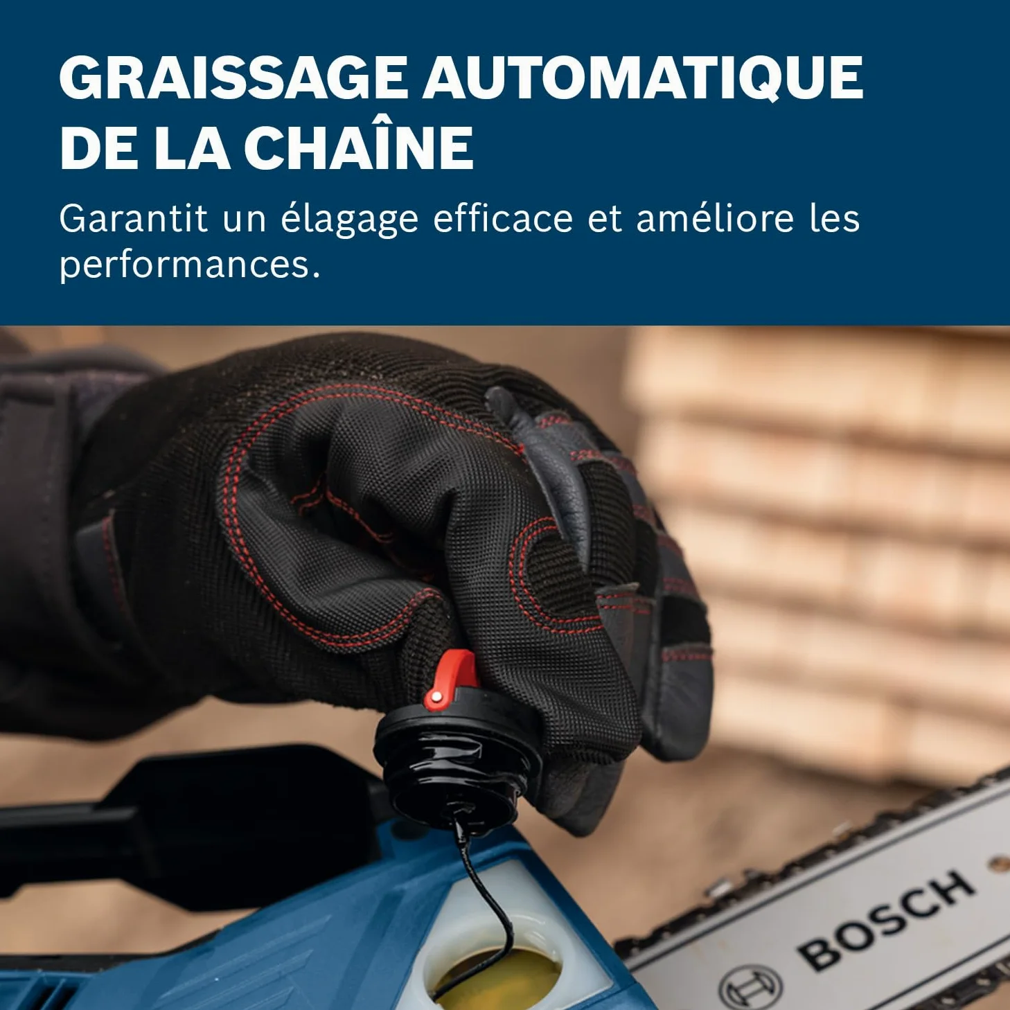 Bosch Professional 18V System Élagueuse GKE 18V-20 (jusqu'à 350 coupes par charge, coupe jusqu'à 18 cm, moteur sans charbons, fourreau de 20 cm, sans batterie)