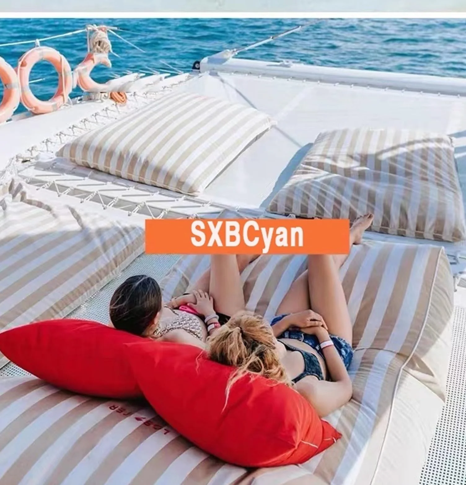 Pouf Flottant Pour Piscine (housse De Pouf Uniquement, Sans Remplissage), Housse De Pouf D'extérieur Housse De Pouf Imperméable D'extérieur, Sans Remplissage, Rayures, Flotteurs De Piscine, Radeau ( C