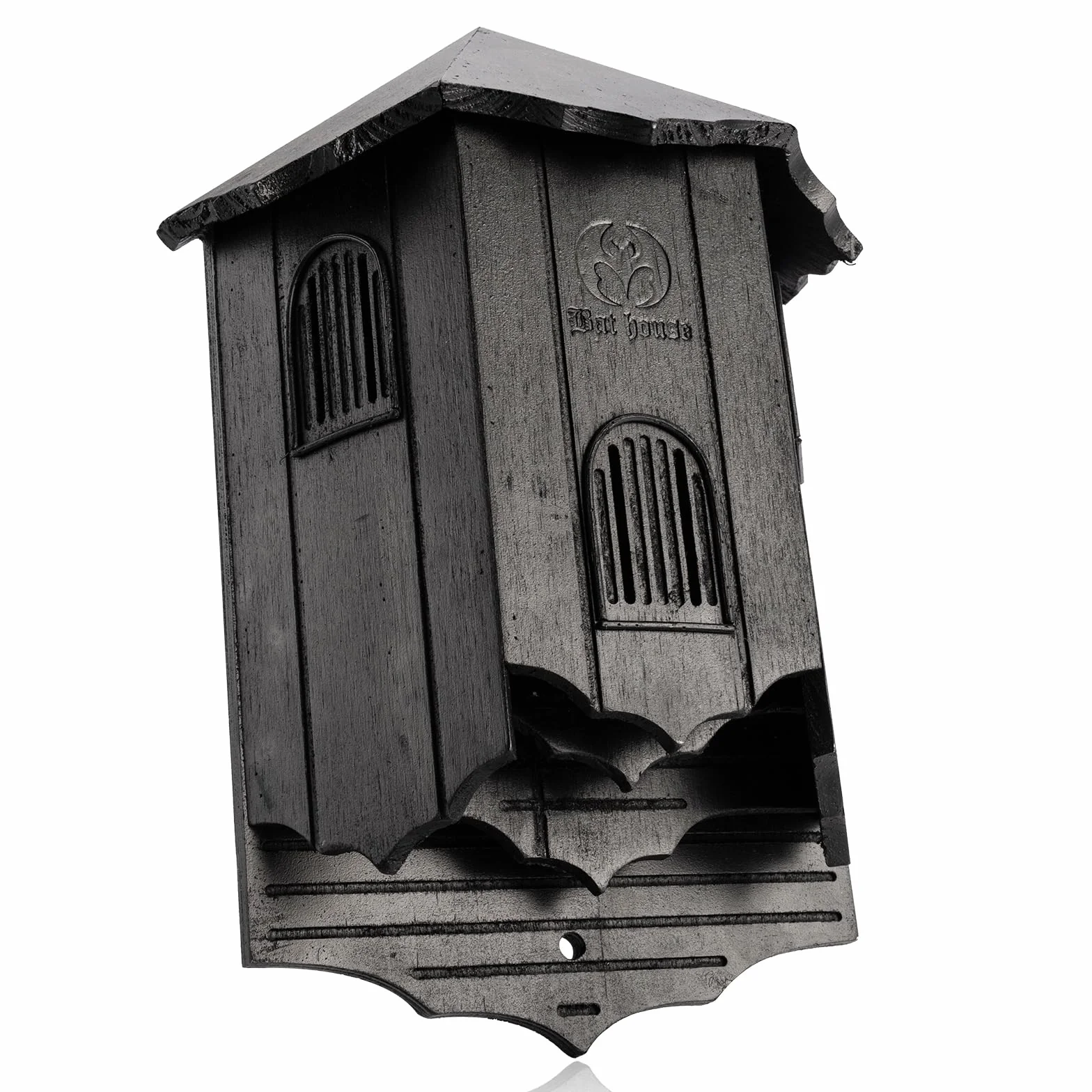 VIREESR Maison chauve-souris bois extérieur grande boîte trois compartiments durable facile accrocher