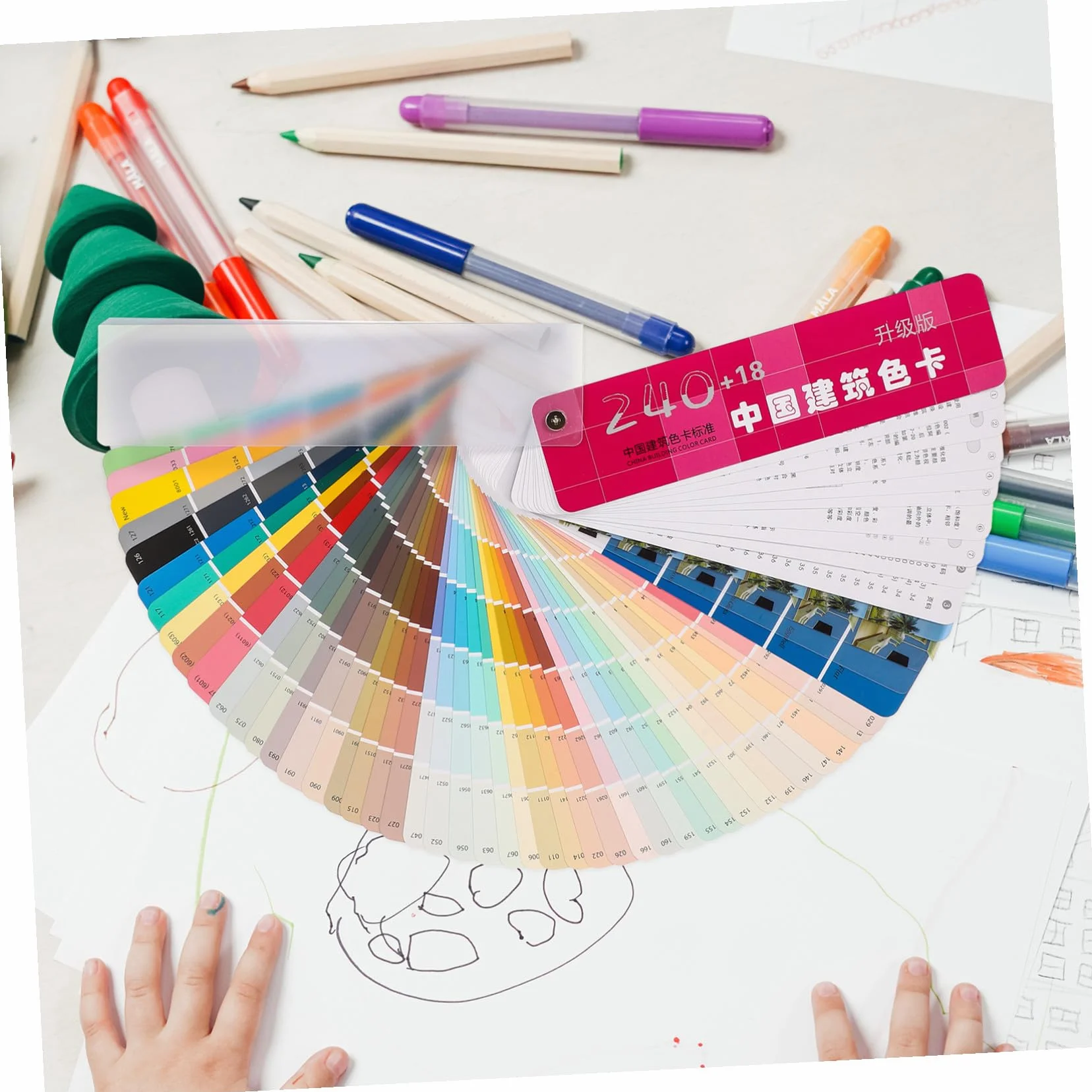 Nuancier Papier Plastique 258 Couleurs Cartes de Couleur Contraste Peinture Architecturale