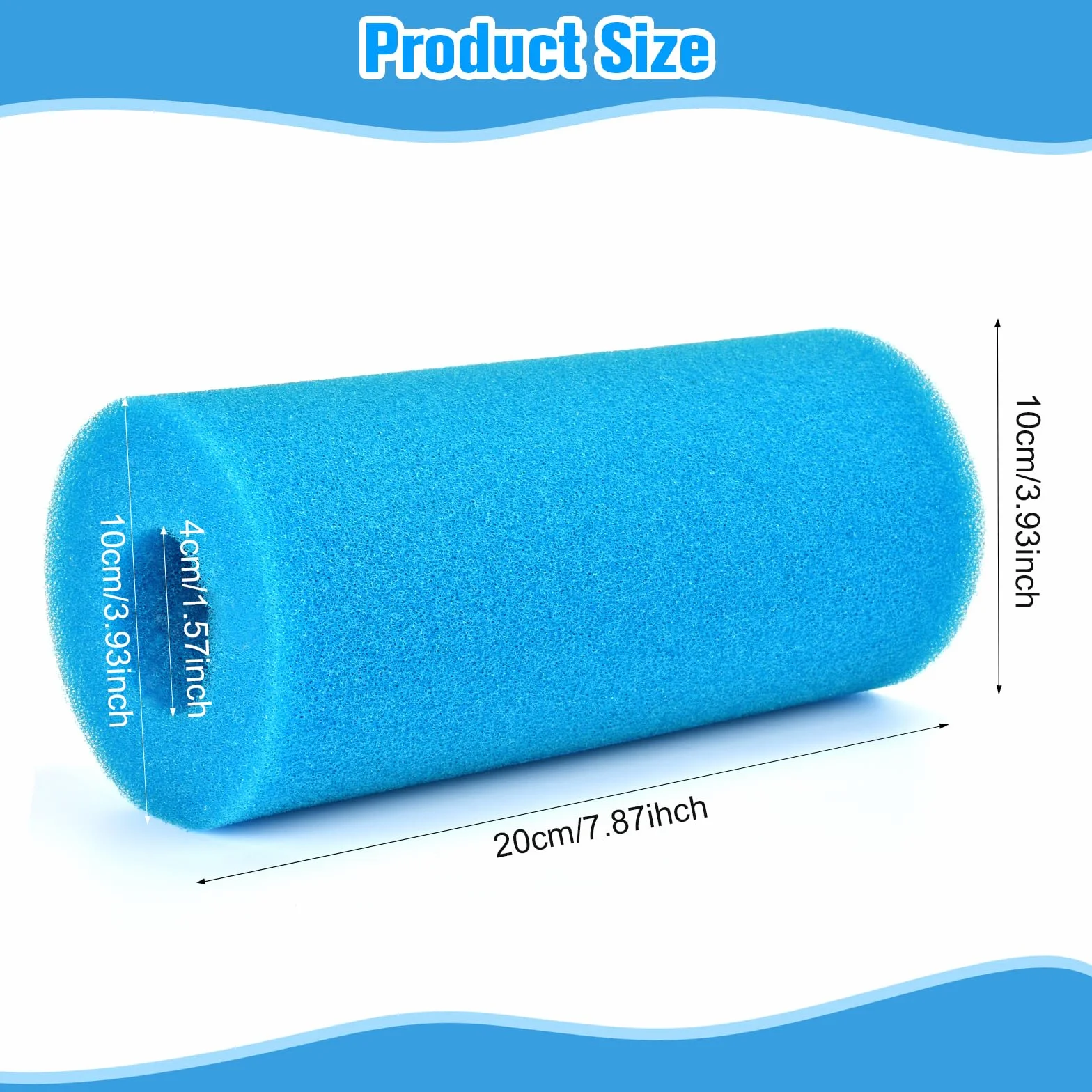 Lot de 4 Éponge Filtrante Type A, Filtre en Mousse pour Spa, Filtre de Piscine en Mousse, Cartouche de Filtre en Mousse, Réutilisables et Lavable, pour Spa, Piscine
