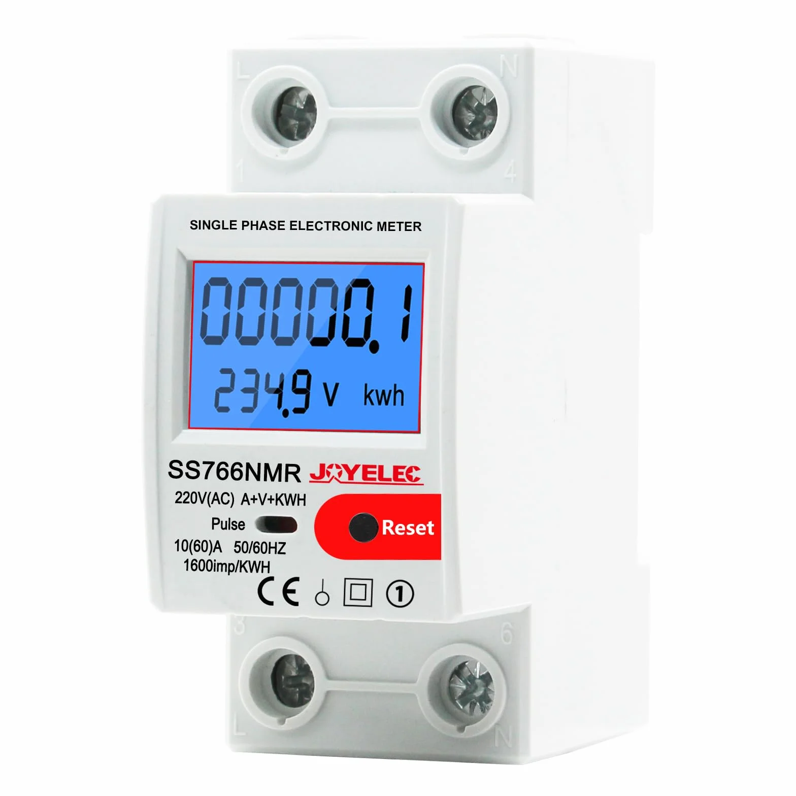 Compteur Électrique Monophasé 10(60) A 230V Écran LCD Consommation Énergie