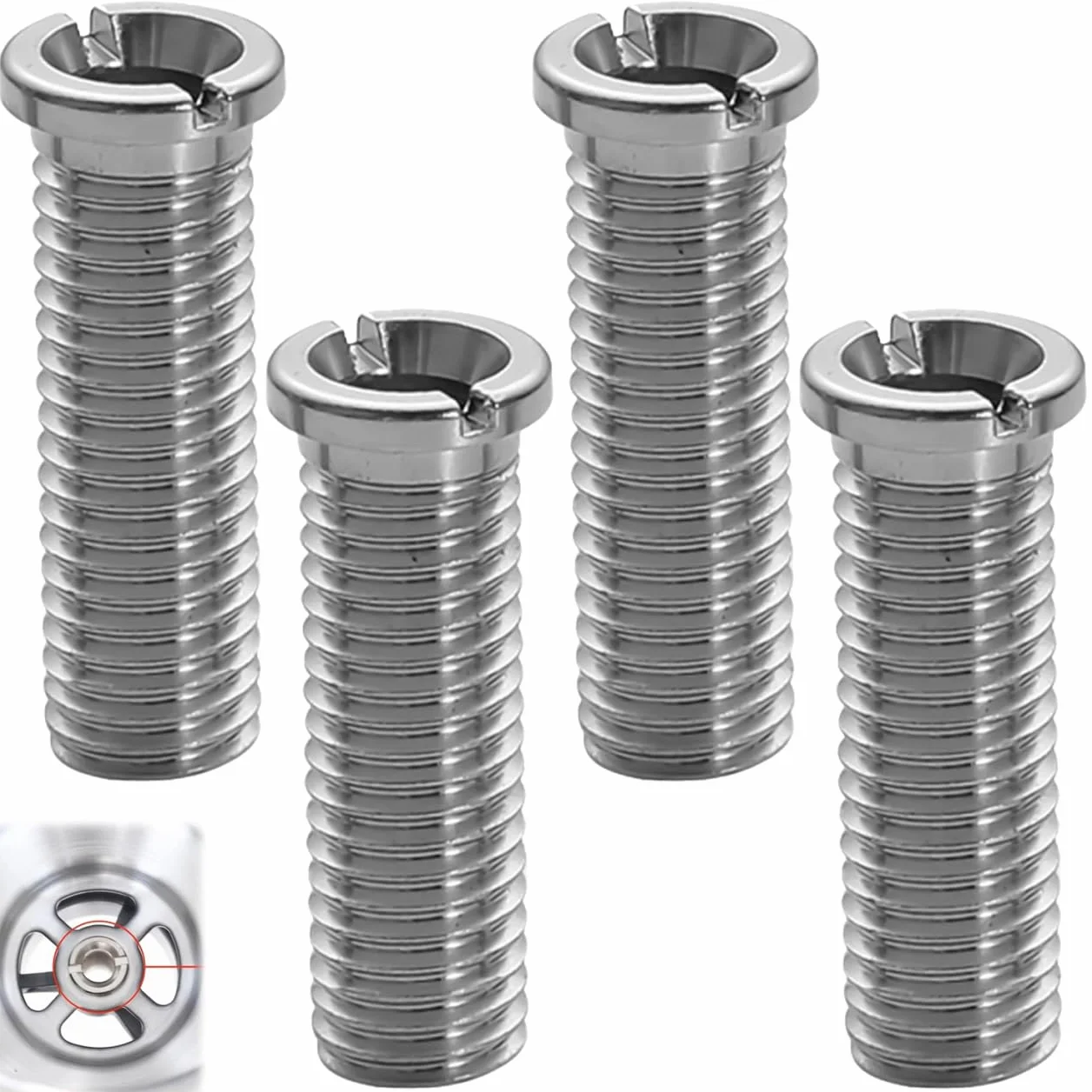 Lot de 4 vis creuses M12 35 mm pour tamis d'évier de cuisine