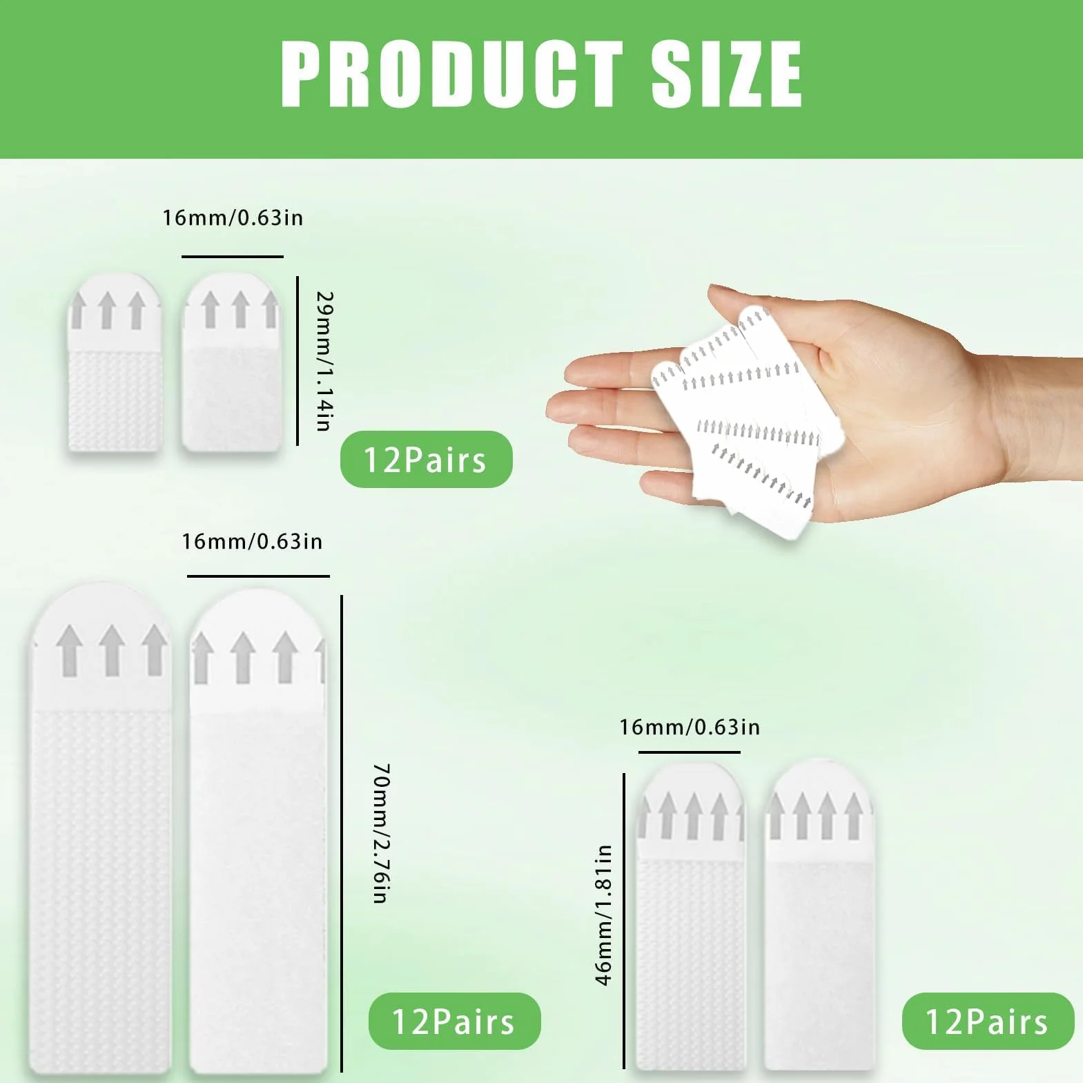 Languettes Accroches Tableaux sans Percer, Bandes Suspension Résistantes à l'Eau, Attaches Adhésives Amovibles 36 Paires (72 Bandes)