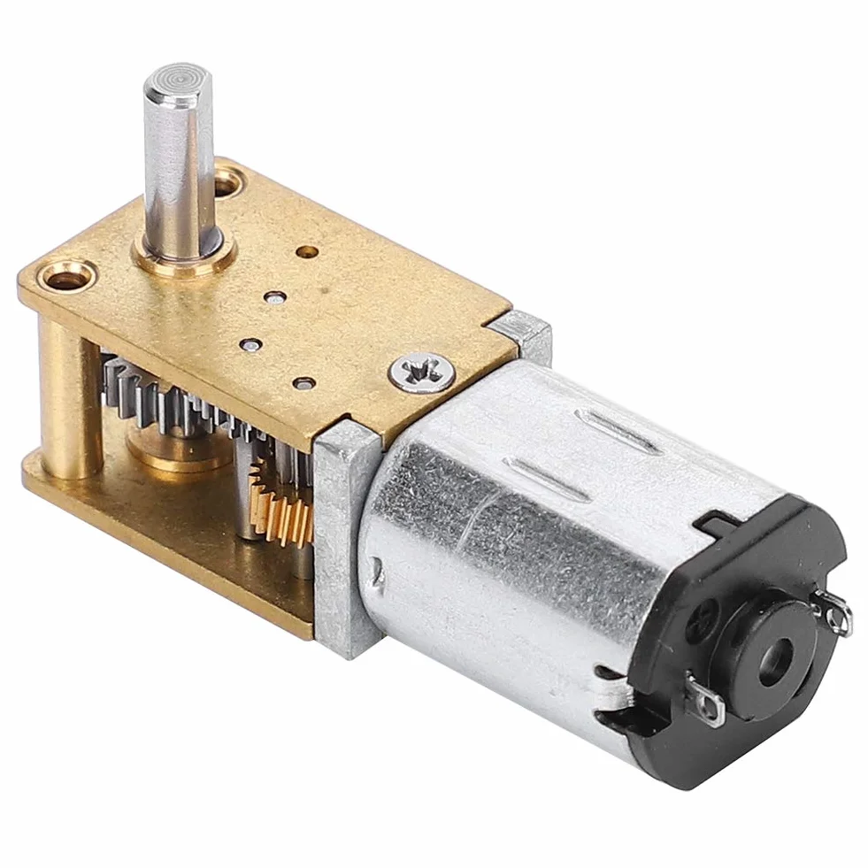 Mini moteur à engrenages en métal N20 DC12V 68RPM réduction de vitesse CW/CCW