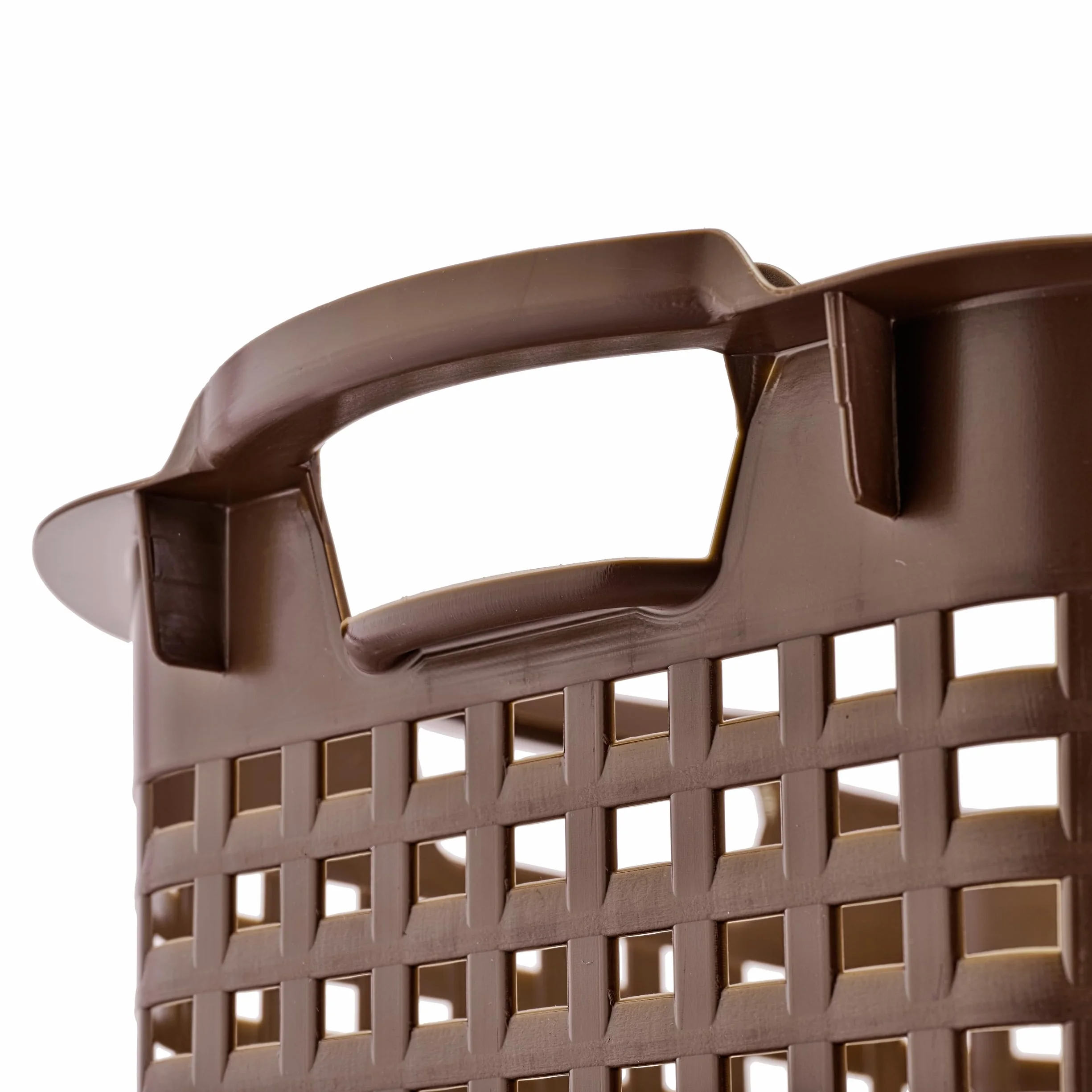 BURI Lot de 5 paniers de récolte de pommes de terre 25 l - Panier de jardin empilable en plastique haute densité marron
