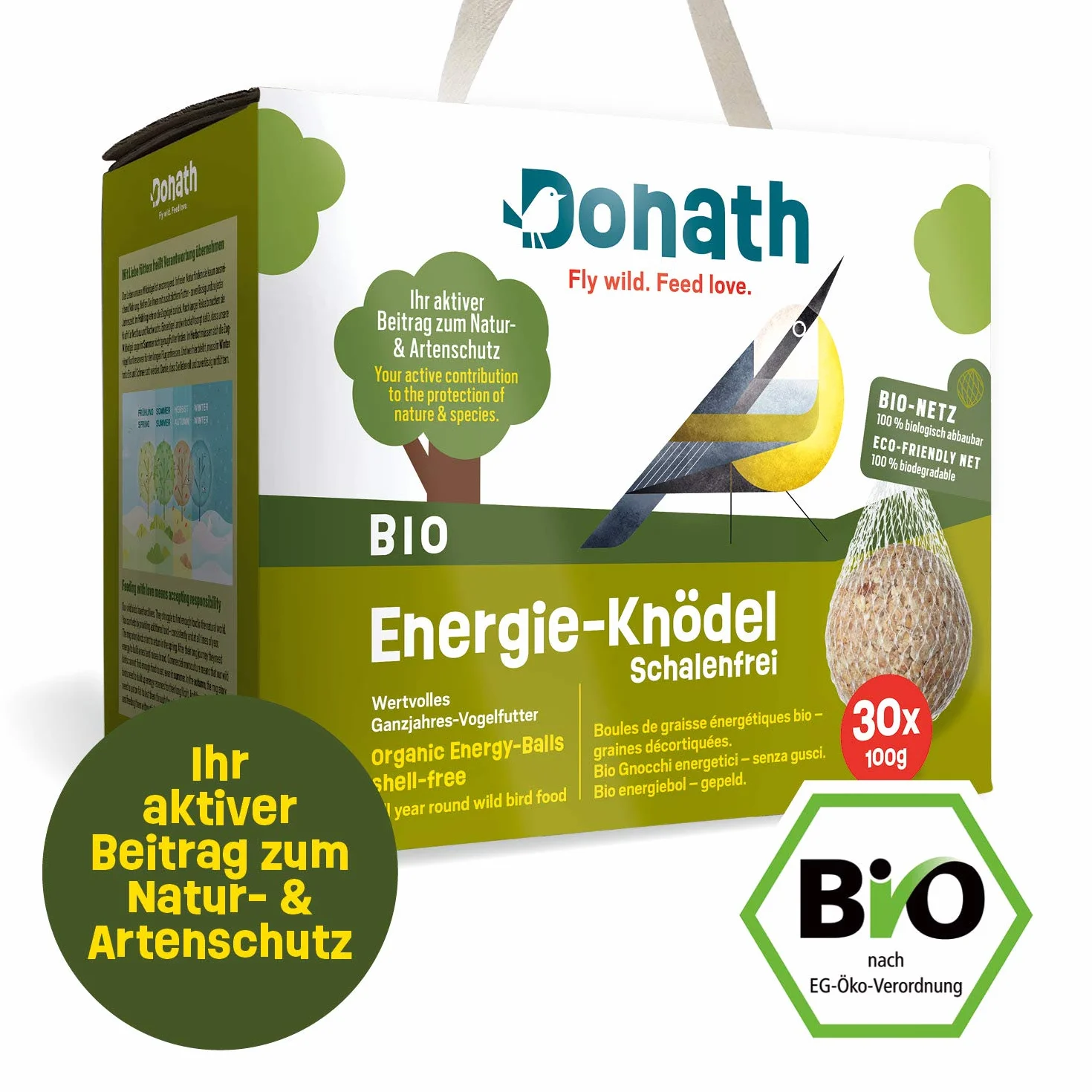 Donath Bio Boules d'Energie Classiques sans Coquille 30 Unités