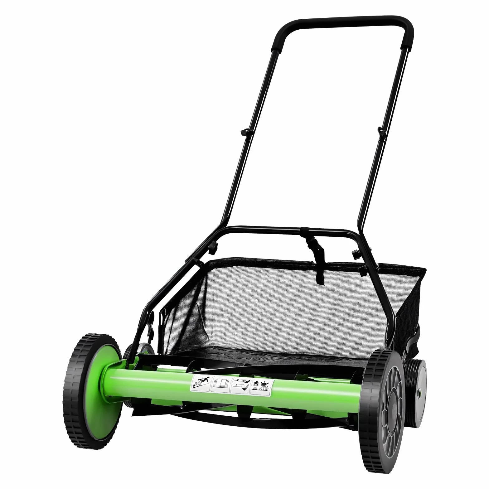Tondeuse à gazon manuelle hélicoïdale 5 lames 50 cm sac de récupération roues antidérapantes