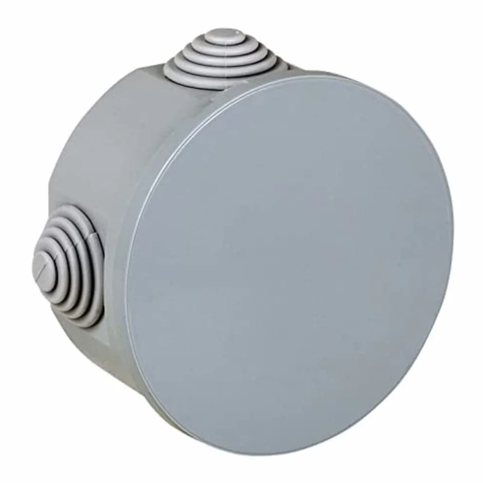 Electraline Boite dérivation ronde Diamètre 80 mm IP44 Gris