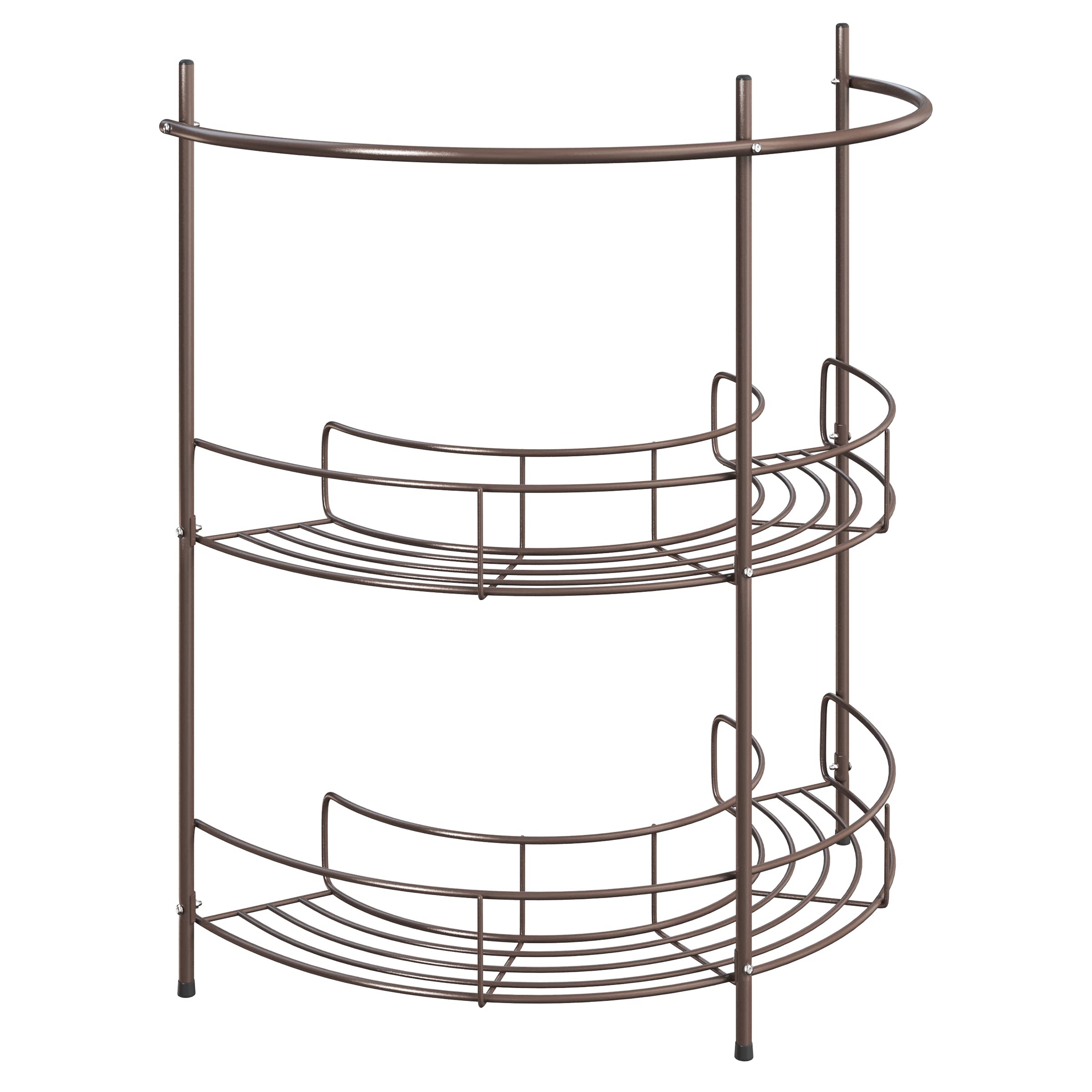 Bronze Pedestal Sink Organizer with Shelves and Towel Rod