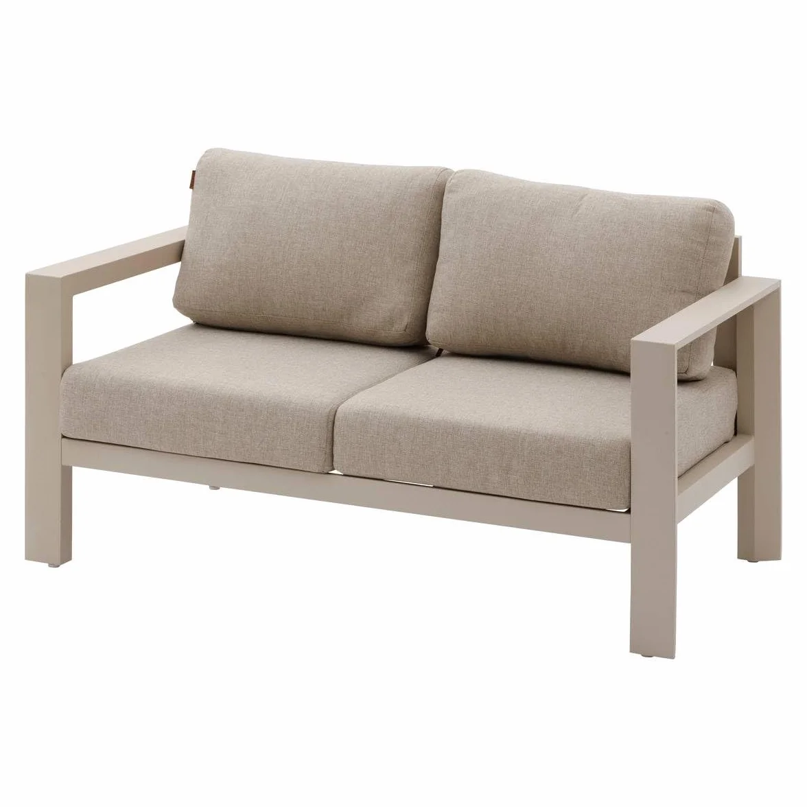 Hespéride - Canapé de Jardin Évasion Argile 2 Places Anti-Rouille 4 Coussins Déhoussables Inclus Mobilier d'Aménagement pour Terrasse Balcon Patio