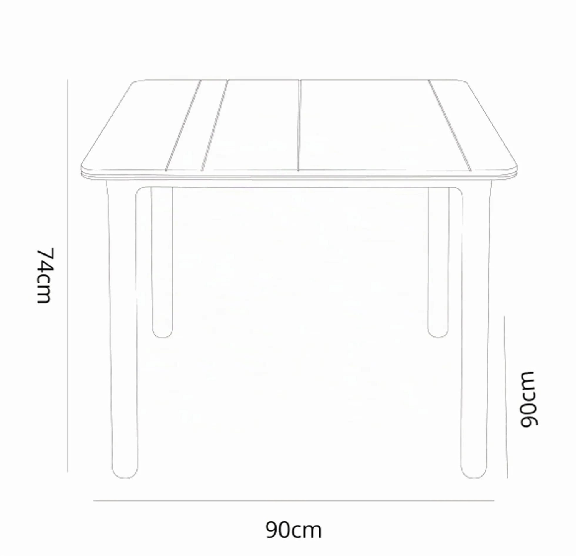 Resol Noa Table carrée Intérieure Extérieur 90x90 Jardin Terrasse Balcon Design Blanc