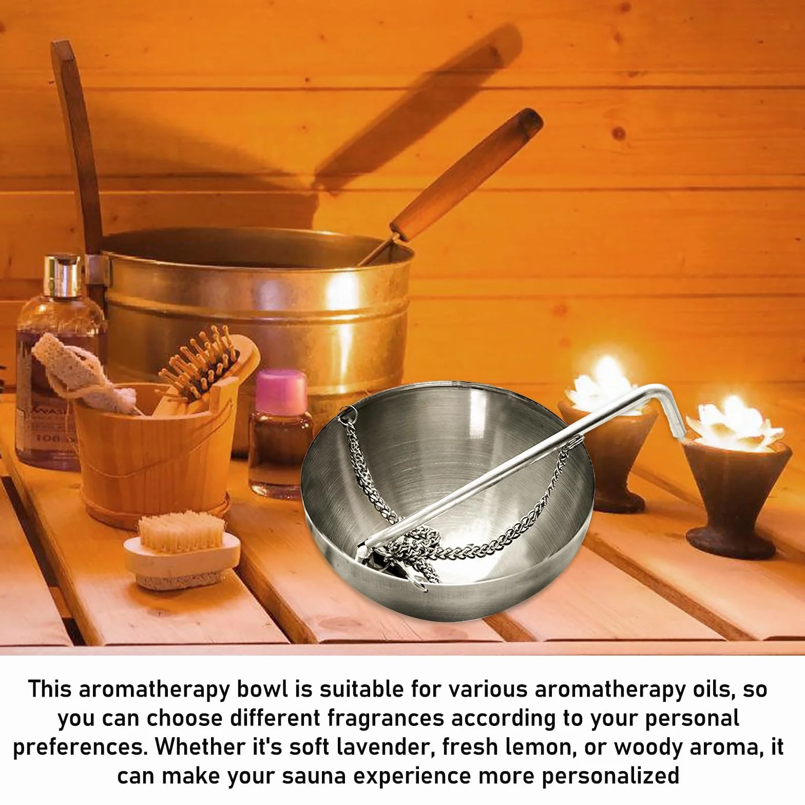 Bol D'arôme Sauna Acier Inoxydable, Sauna Aroma Bowl