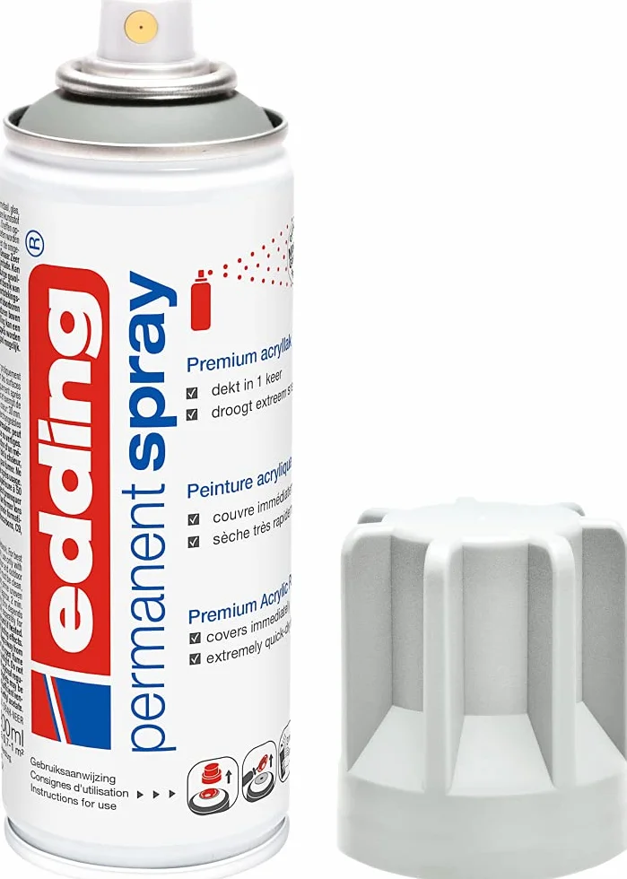 edding 5200 permanent spray light grey matt 200 ml acrylic paint aerosol spray