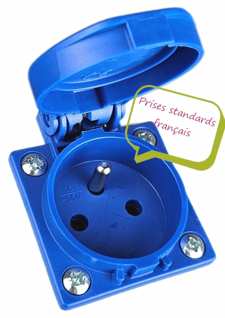 RoadEu Répartiteur de Courant 16 A 380 V 230 V CEE 5 Broches 2 Boîtes