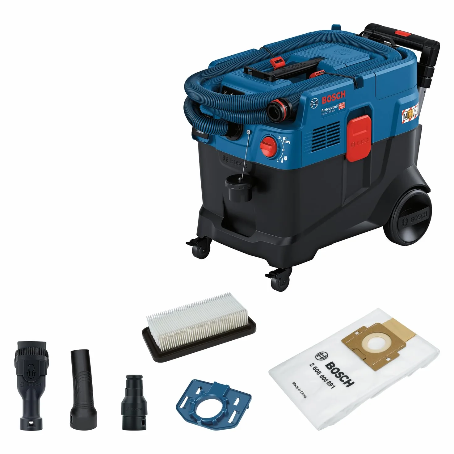 Bosch Professional Aspirateur Polyvalent Gas 12-40 MA 1200 W Filtre Automatique AFC