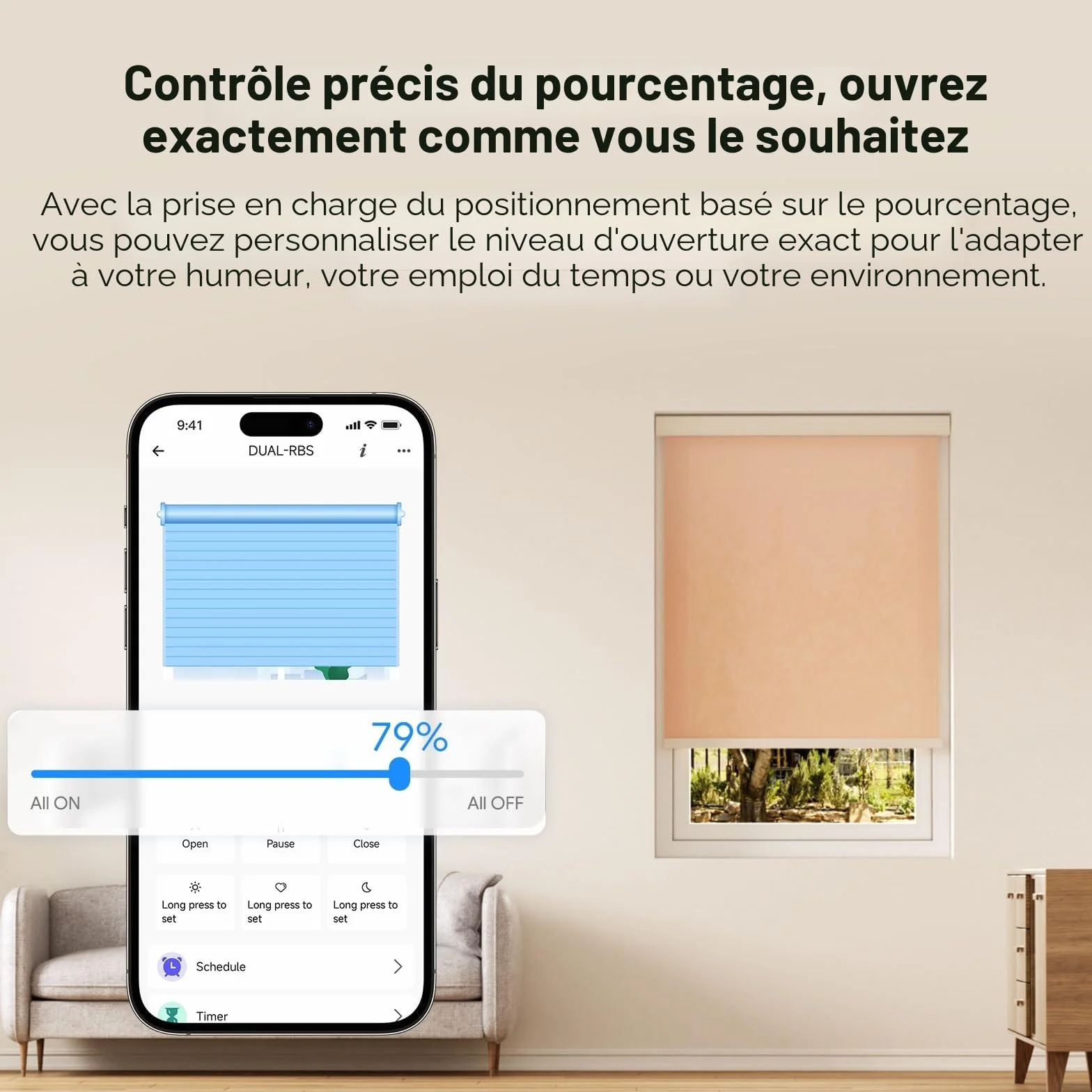 SONOFF Interrupteur Zigbee MINI-ZBRBS pour Volet Roulant, Contrôle en Pourcentage, Compatible Alexa/Google Assistant