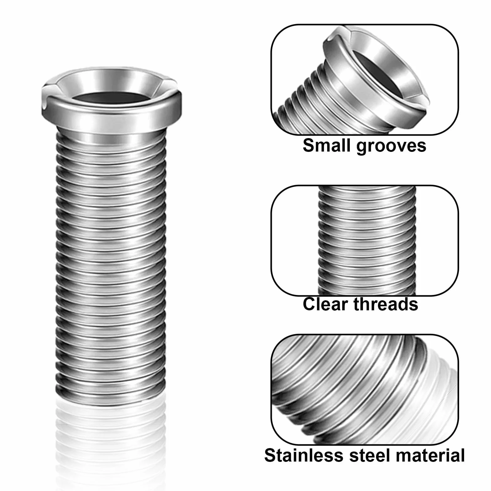 Lot de 4 vis creuses M12 35 mm pour tamis d'évier de cuisine