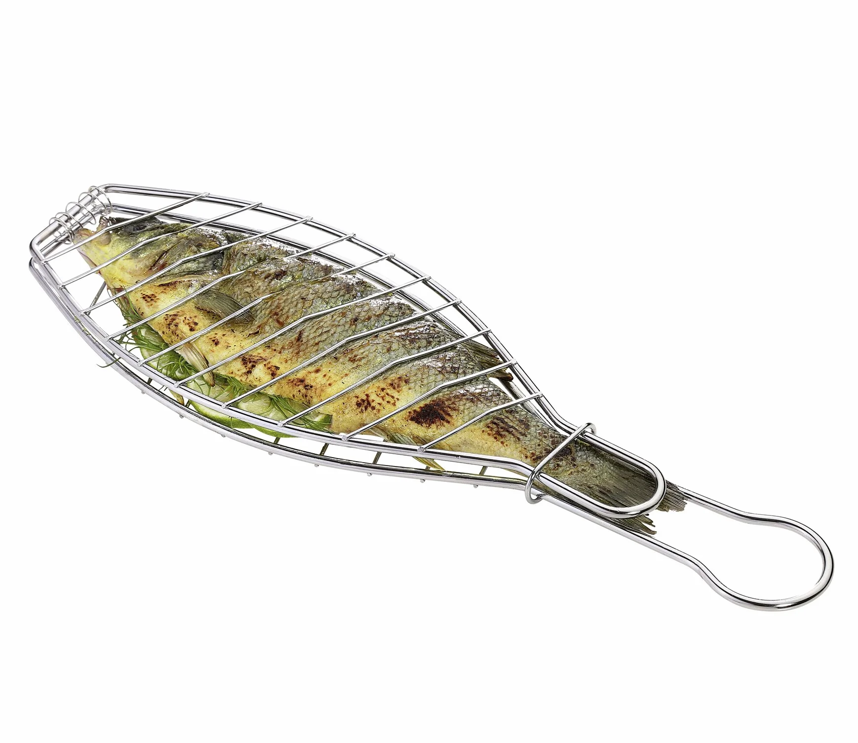 Grille de cuisson pour poisson Küchenprofi 1066082800 - En acier inoxydable - 43 x 29 x 12 cm