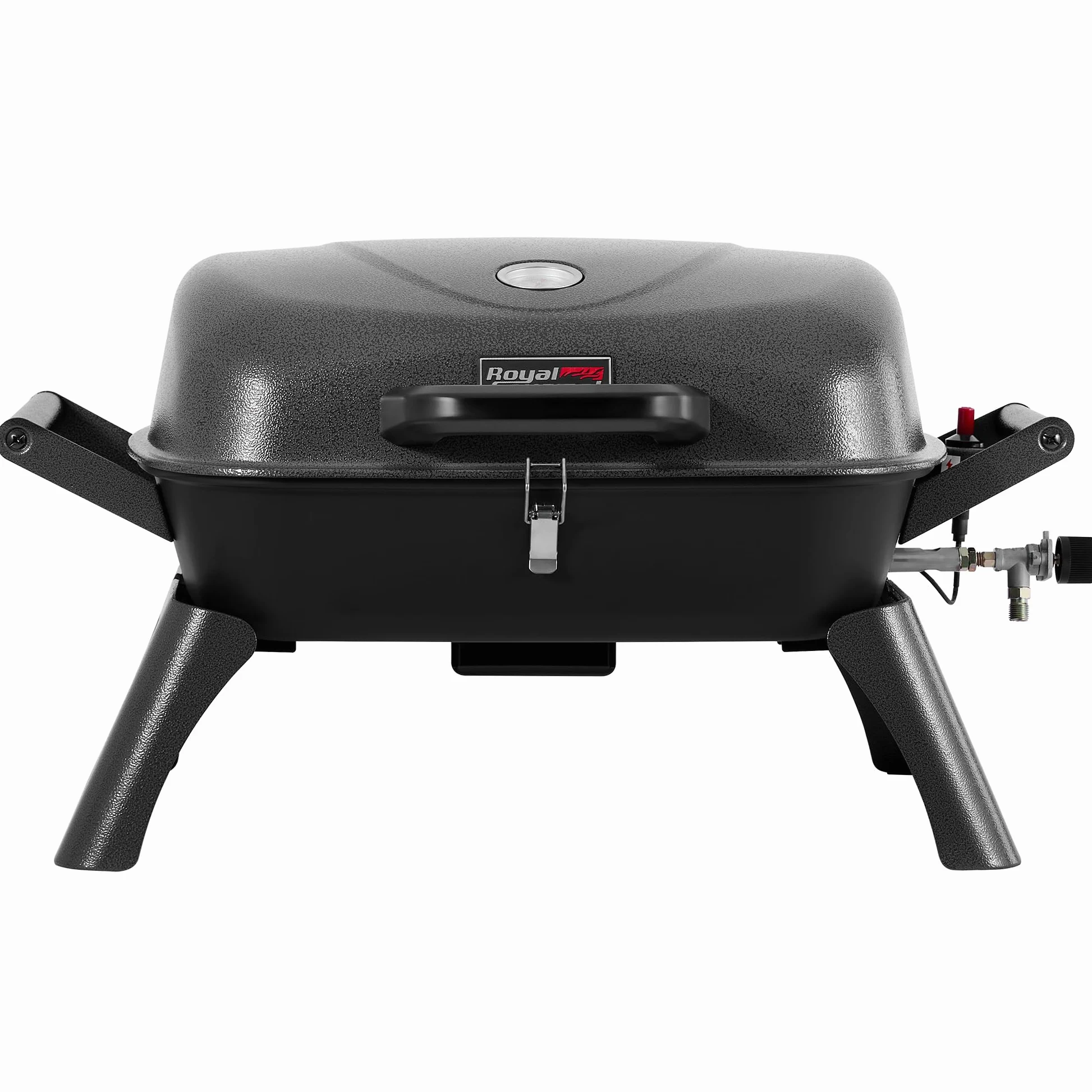 Royal Gourmert Barbecue à gaz Portable de 3,5 KW, Barbecue de Table à gaz avec poignées et Pieds rabattables, Barbecue de Camping pour Le Jardin ou la Terrasse
