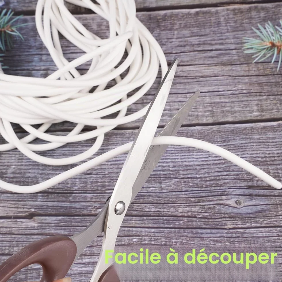 Joint d'Étanchéité en Mousse de Silicone Ø 4mm x 10m, Cordon en Caoutchouc Éponge EPDM pour Portes et Fenêtres