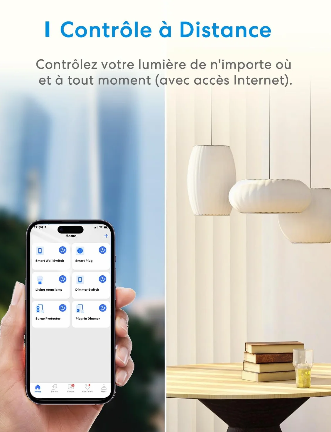 Meross Interrupteur Connecté Matter 60mm Fil Neutre Requis Commande Éclairage Suivi Conso Énergie Compatible Apple HomeKit Alexa Google Home