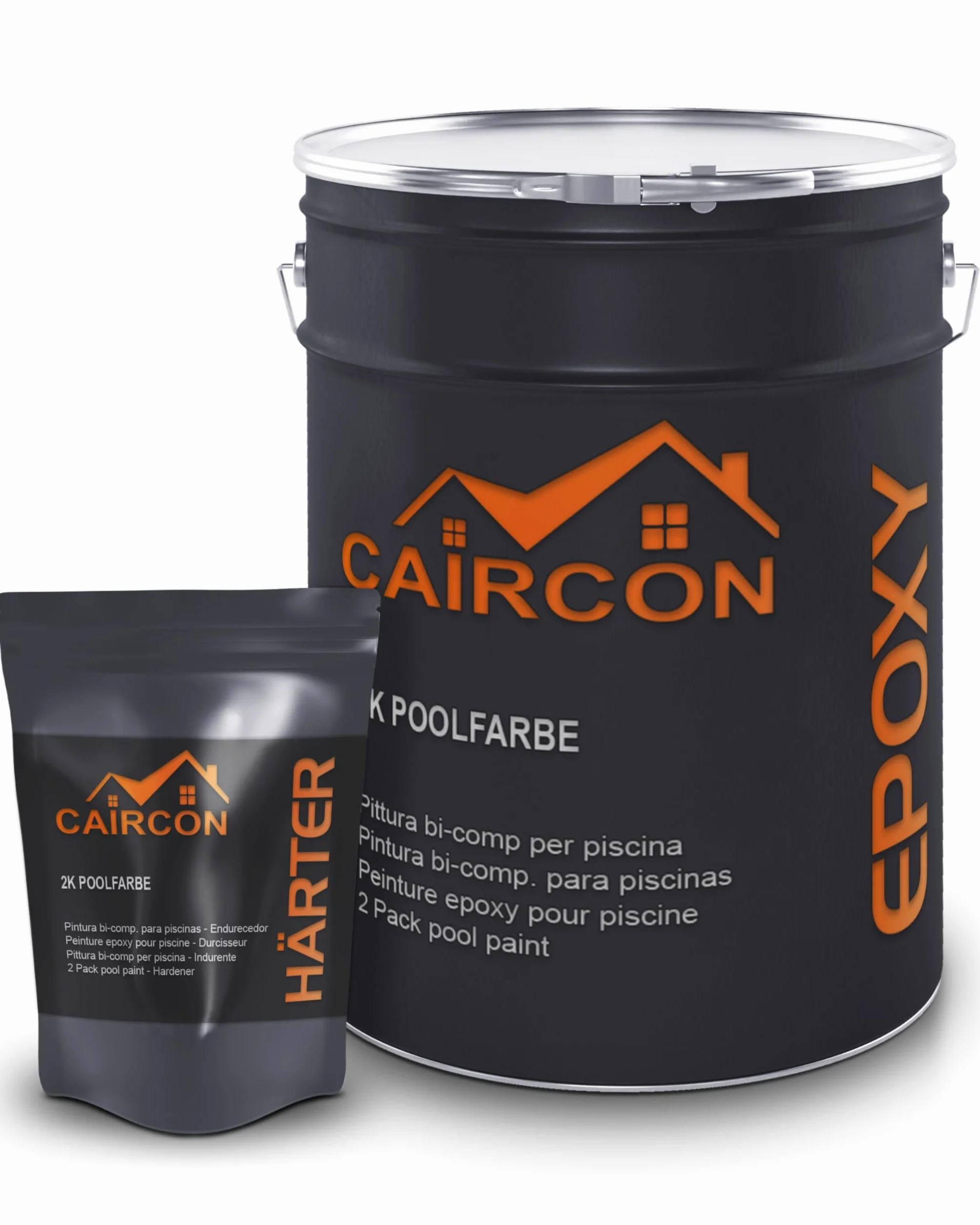 CAIRCON Peinture époxy piscine et bassin pour béton, ciment et carrelage Bleu clair 10Kg