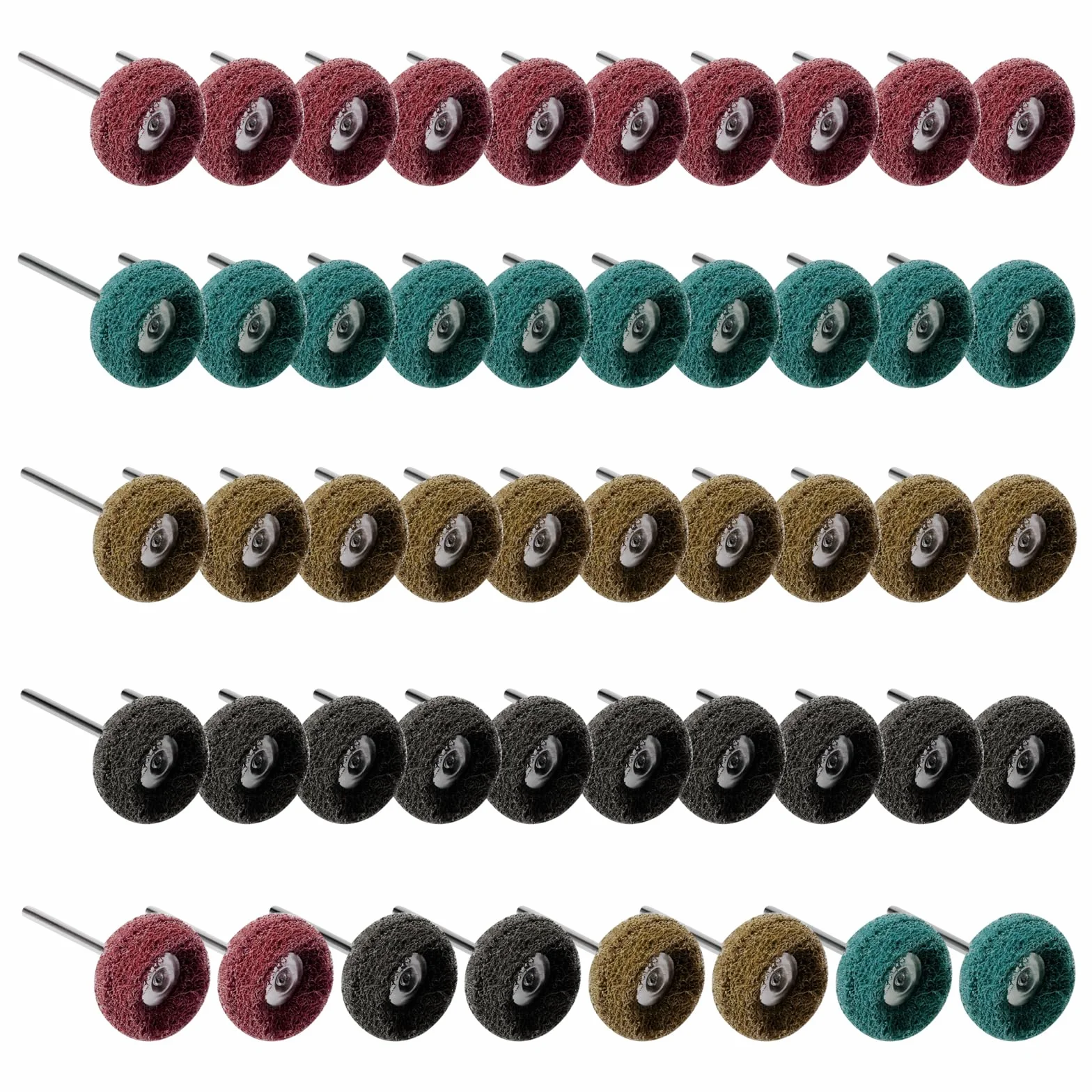 Lot de 48 disques à lamelles abrasifs Dremel pour outils rotatifs, roues de ponçage grains assortis 80/150/240/300