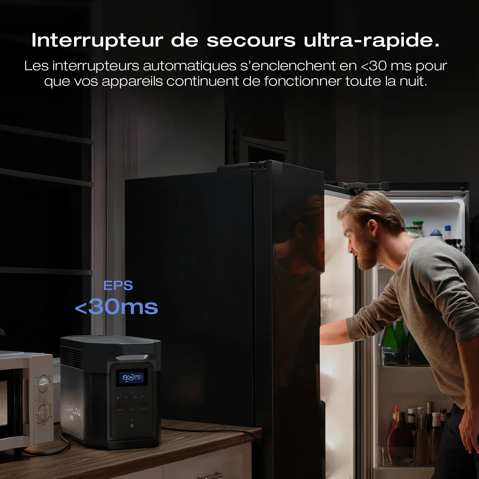 Station électrique portable EcoFlow DELTA 2 Max, capacité 2048Wh, batterie LFP, recharge rapide, seuls quelques petits défauts dans l'emballage, le produit n'a pas été utilisé(Reconditionné)