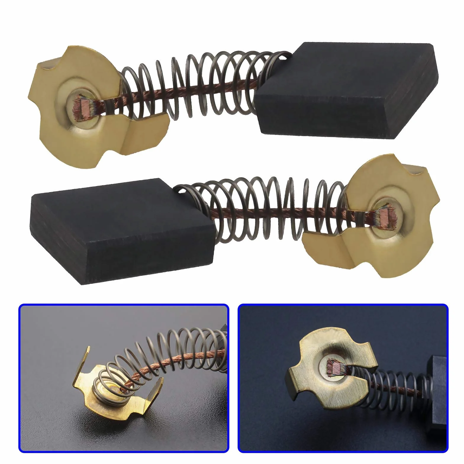 Brosses de carbone 6 x 16 x 18 mm compatible Titan TTB280DRH 1700 W lot de 2 paires