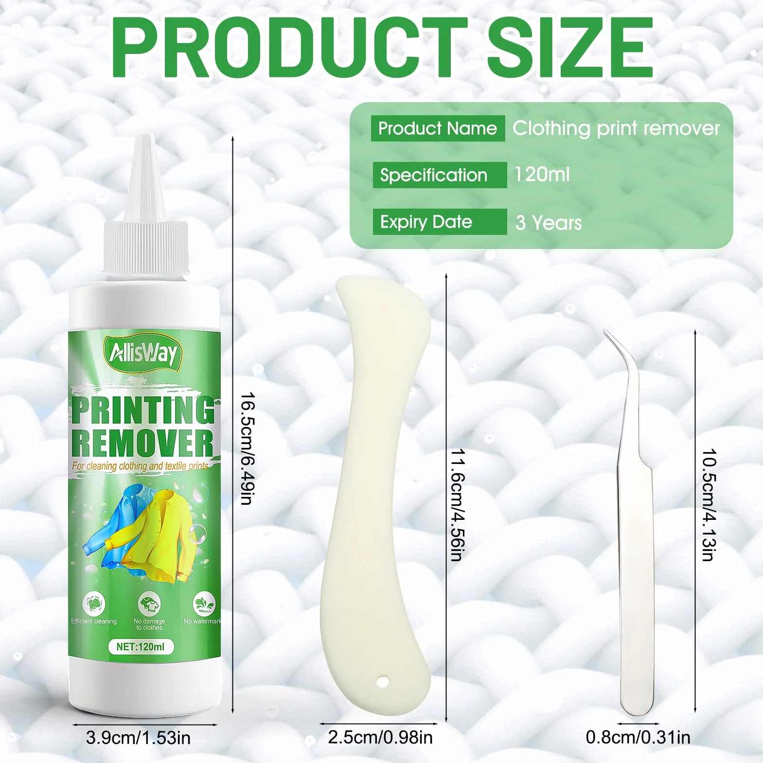 DTF Print Remover Liquid 120ML pour Éliminer les Vieilles Impressions sur Textiles