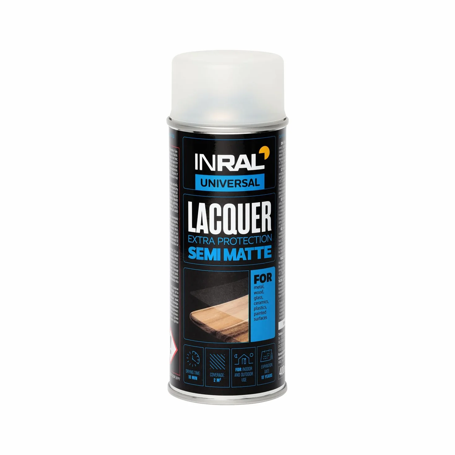 Vernis acrylique en spray transparent satiné résistant à l'eau chaleur rayures UV