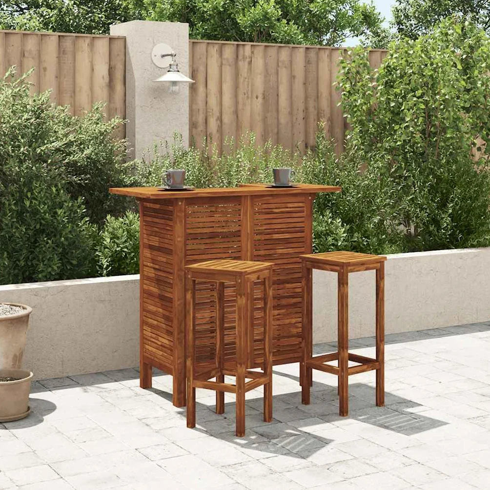 Table de Bar 110 x 50 x 105 cm Bois d'acacia Massif Brun