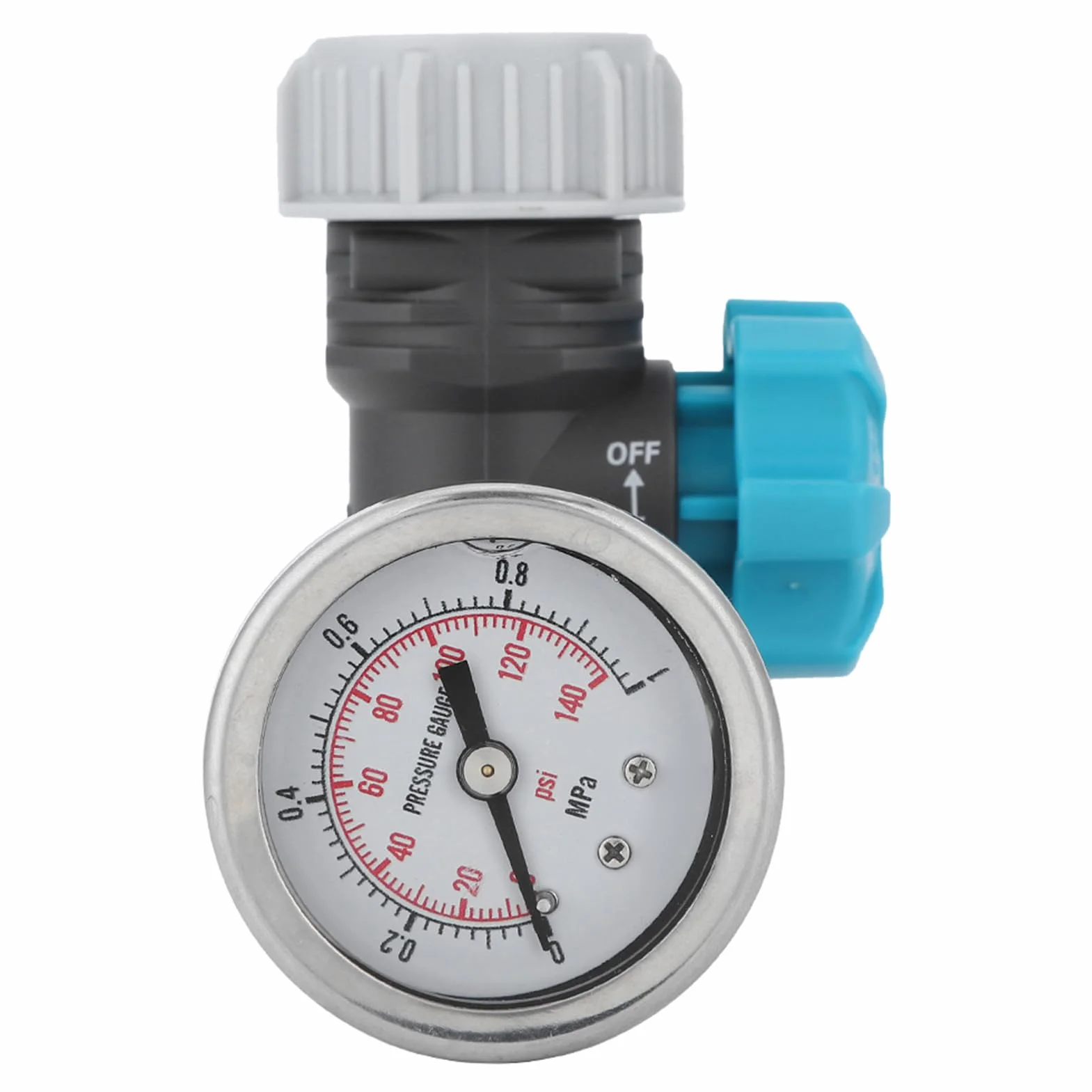 Régulateur de Pression D'eau Réglable avec Manomètre, pour Jardin Camping-car