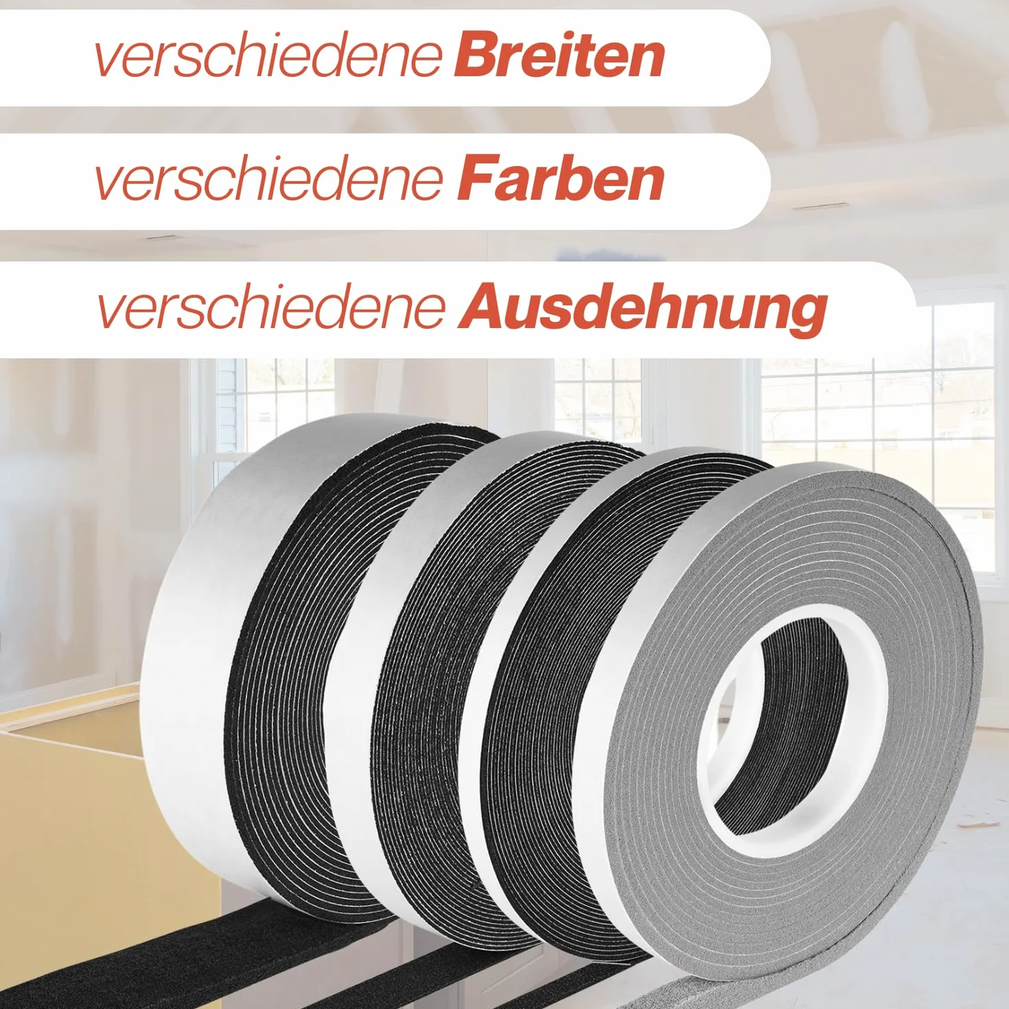 SOUDAL Acryl 300 Anthracite Ruban Largeur 20 mm Expansion 4-20 mm Joint Fenêtre Étanche