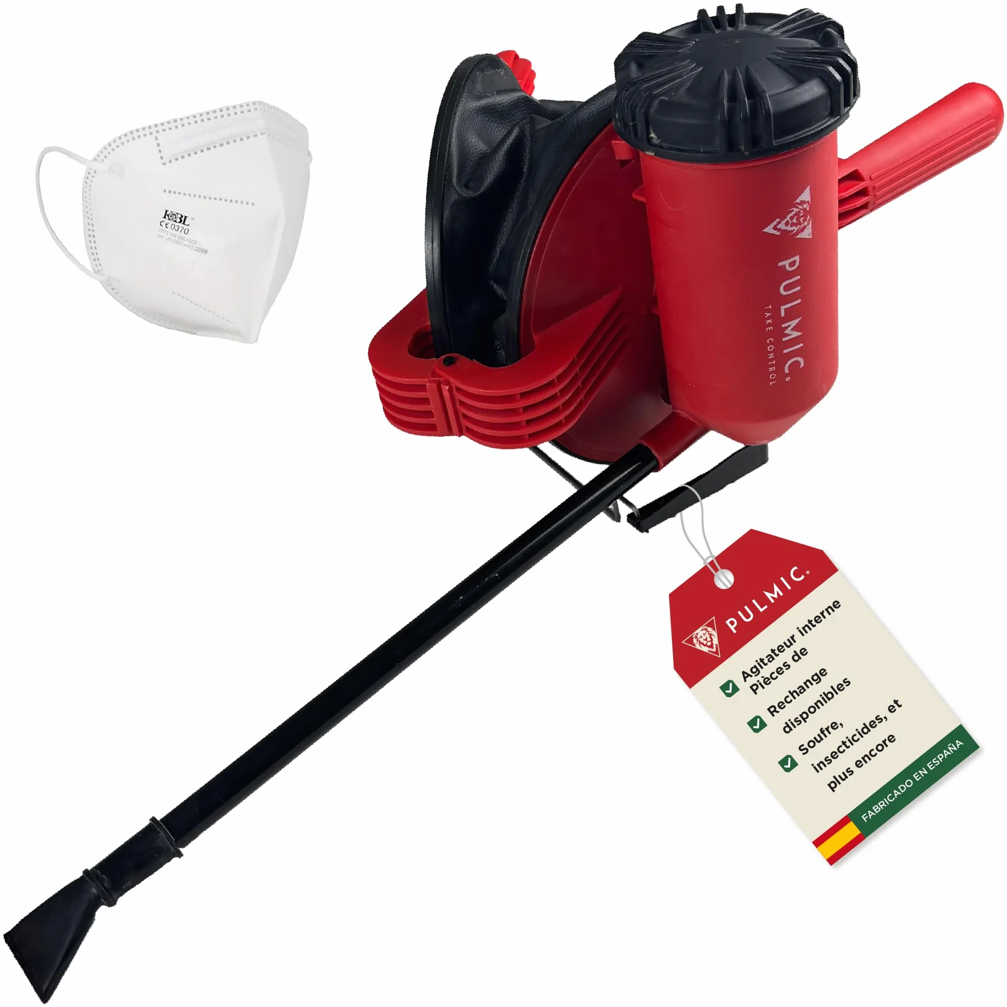 Pulvérisateur Poudre pour Soufre, Terre de Diatomées, Insecticides et Poudre Anti Insectes – Poudreuse avec Buse Diffuseur Orientable – Soufflet pour Fumigation avec Agitateur Interne Souffleur 1500 g