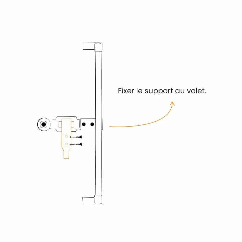 Support de poignée d'Espagnolette Composite Blanc Gache à Visser pour Volet Battant