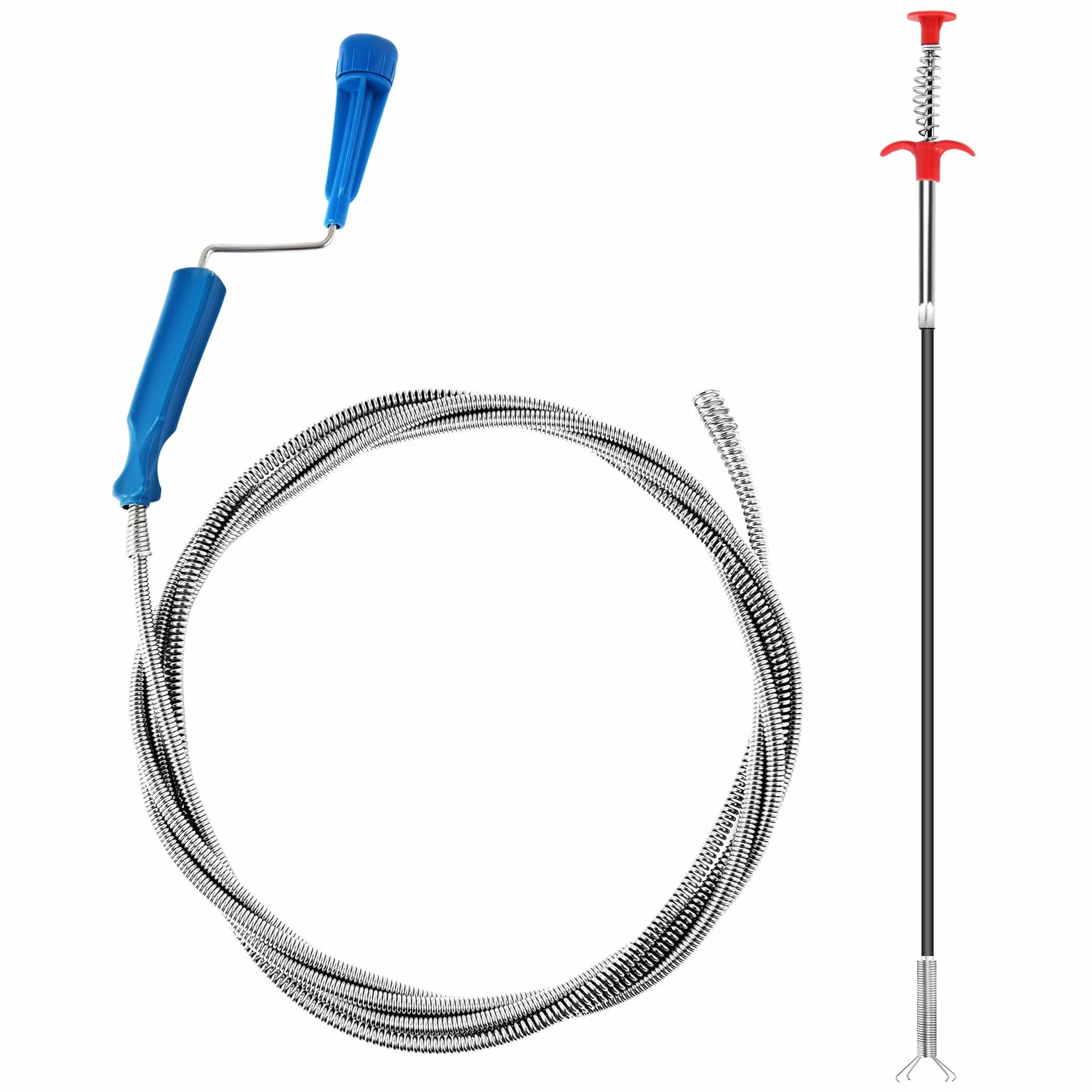 Furet Déboucheur Canalisation Professionnel Lot de 2 3m 0,6m Pour WC Evier