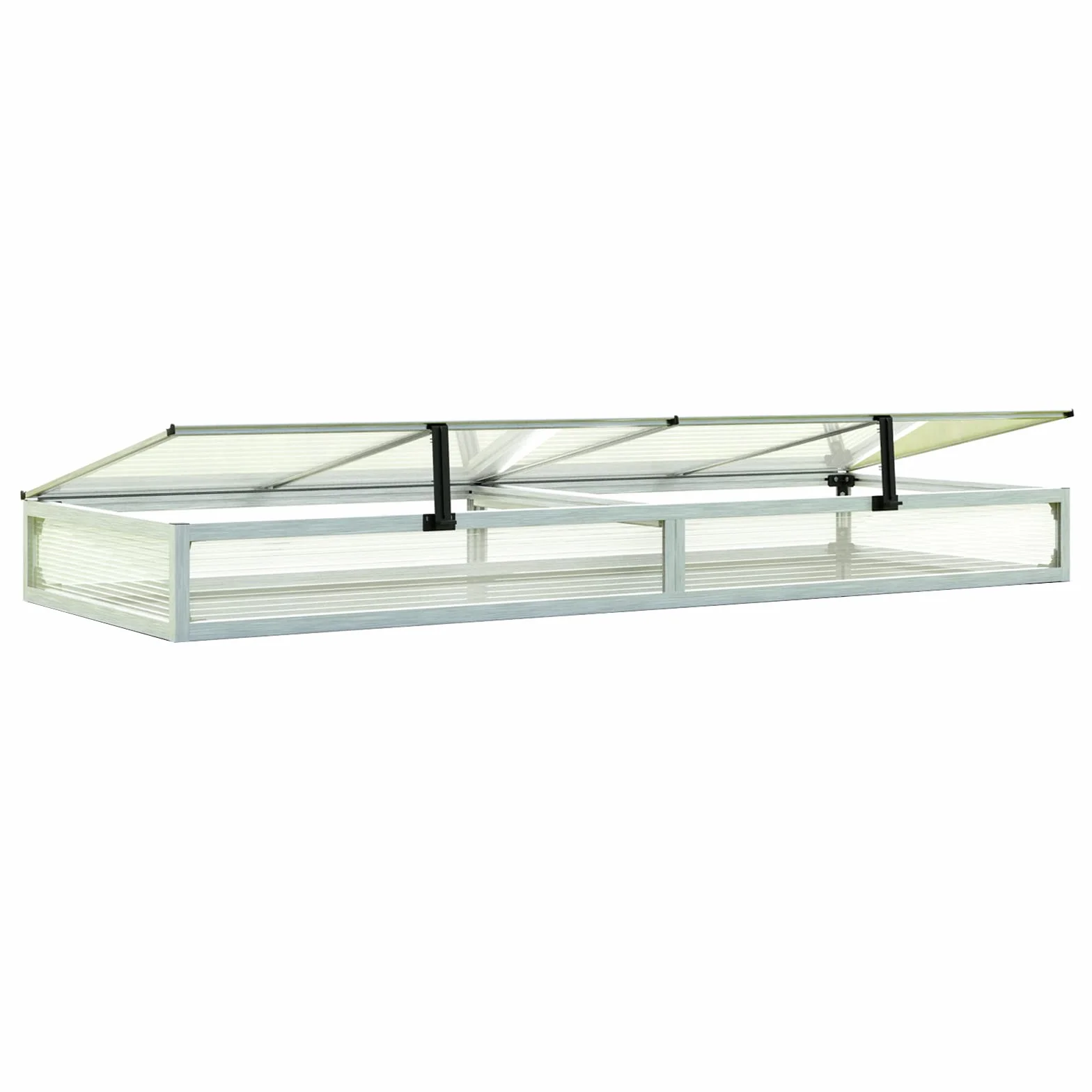 Châssis de Jardin en Aluminium Double Paroi Serre 77 x 119 cm UV Résistant