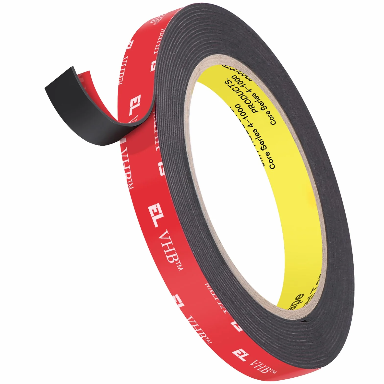 Elover Ruban adhésif double face en mousse VHB étanche charge lourde 4,8 m 1 cm