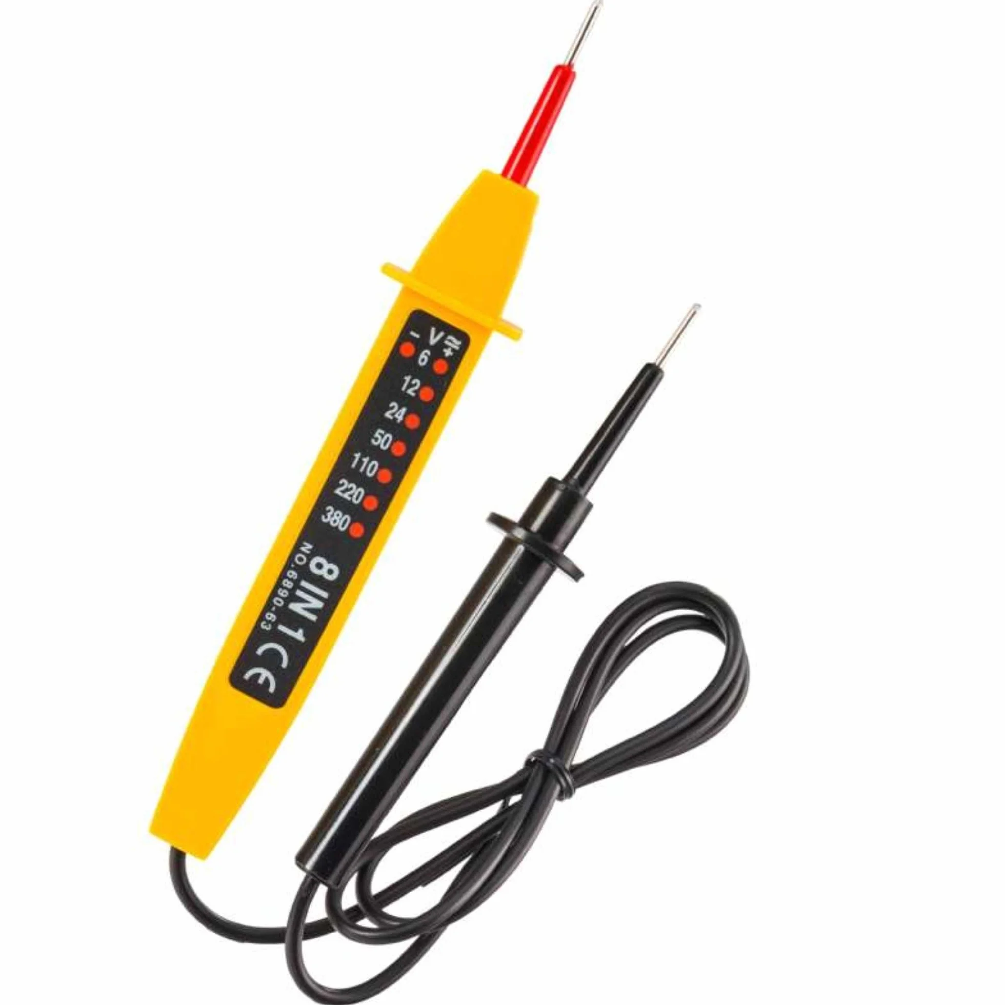 Electraline 58200 Testeur 8 Fonctions 6-400 V Noir Jaune