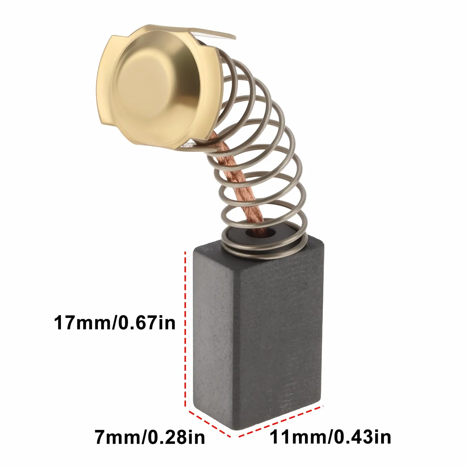 Balais de Charbon 7x11x17mm Compatible Hikoki DH40MC Marteau Perforateur Démolition
